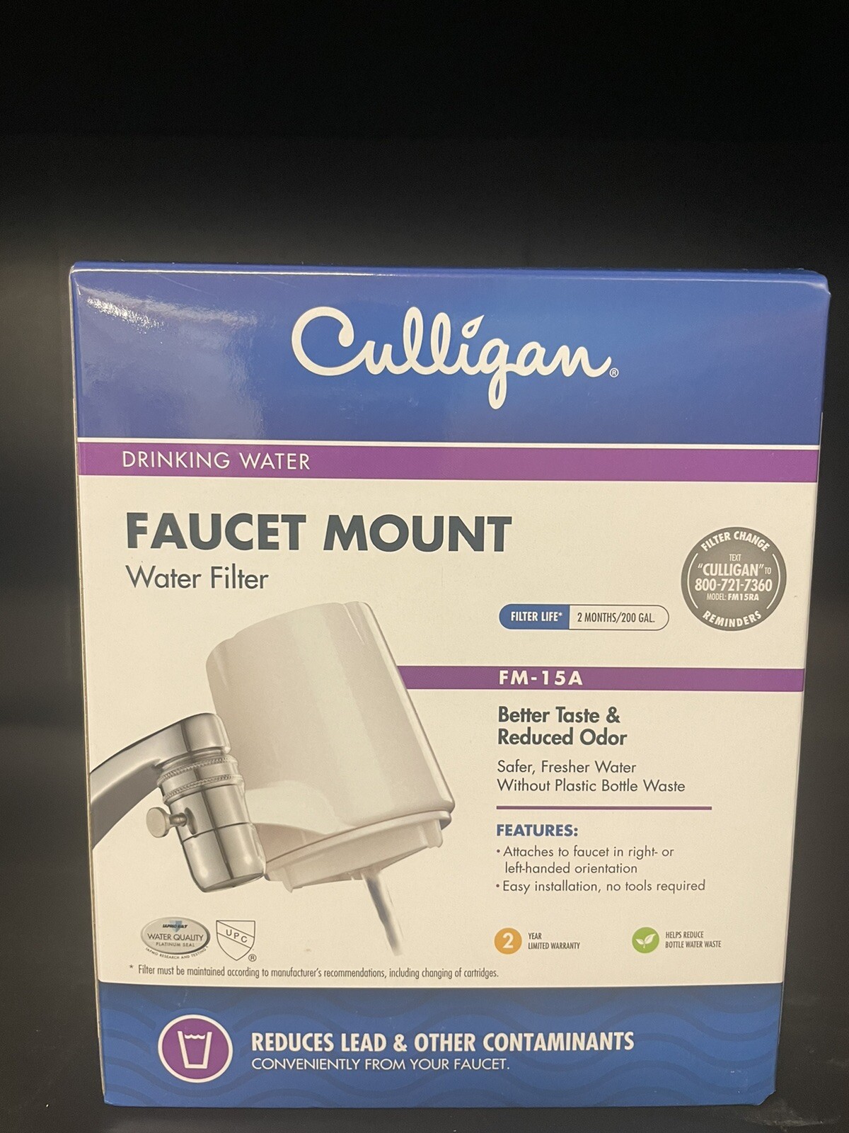 Culligan FM-15A Water Filter, 200 gal Capacity, 0.6 gpm