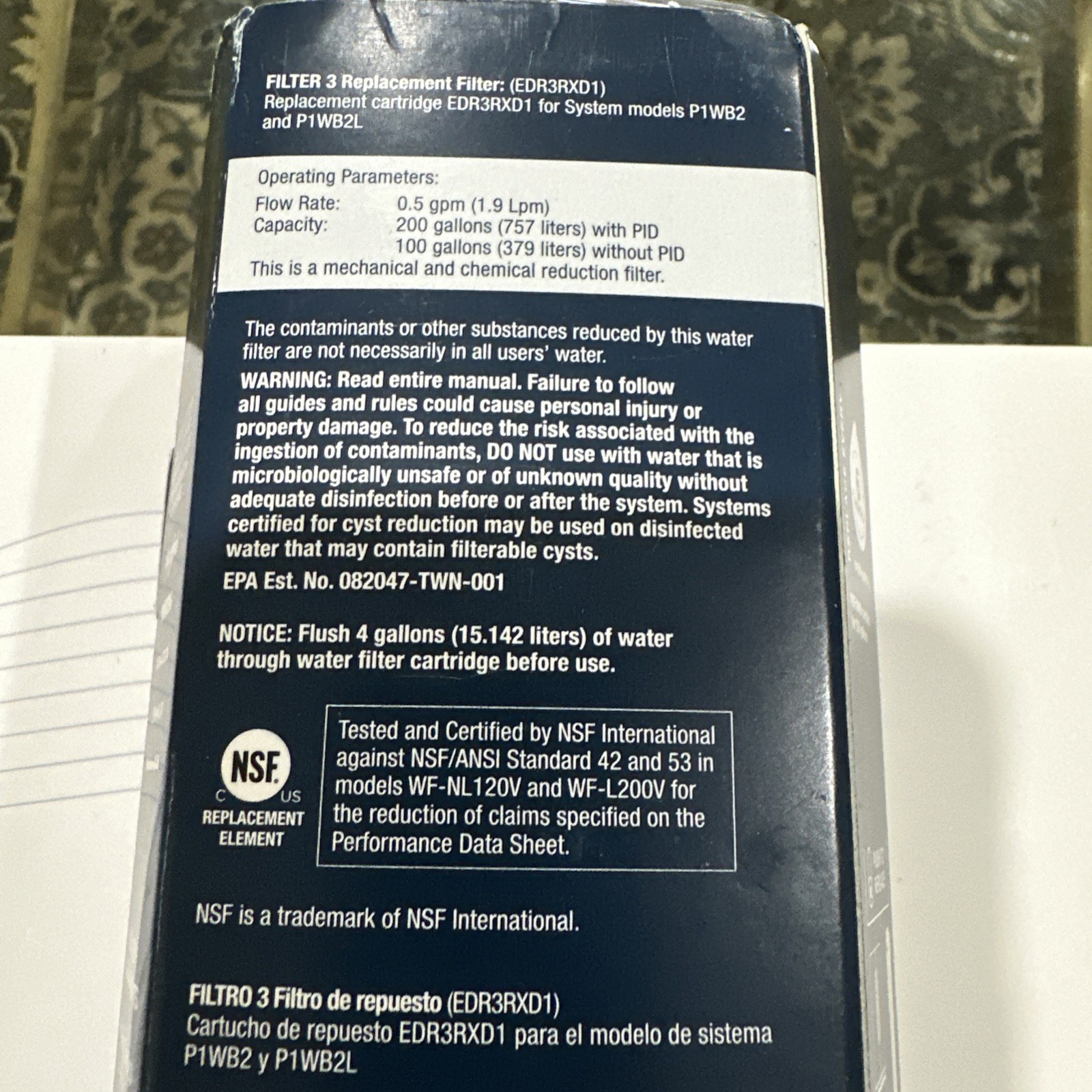 Set of 2 New EveryDrop Ice & Water Refrigerator Filter #3 ΕDR3RXD1 6 months Each