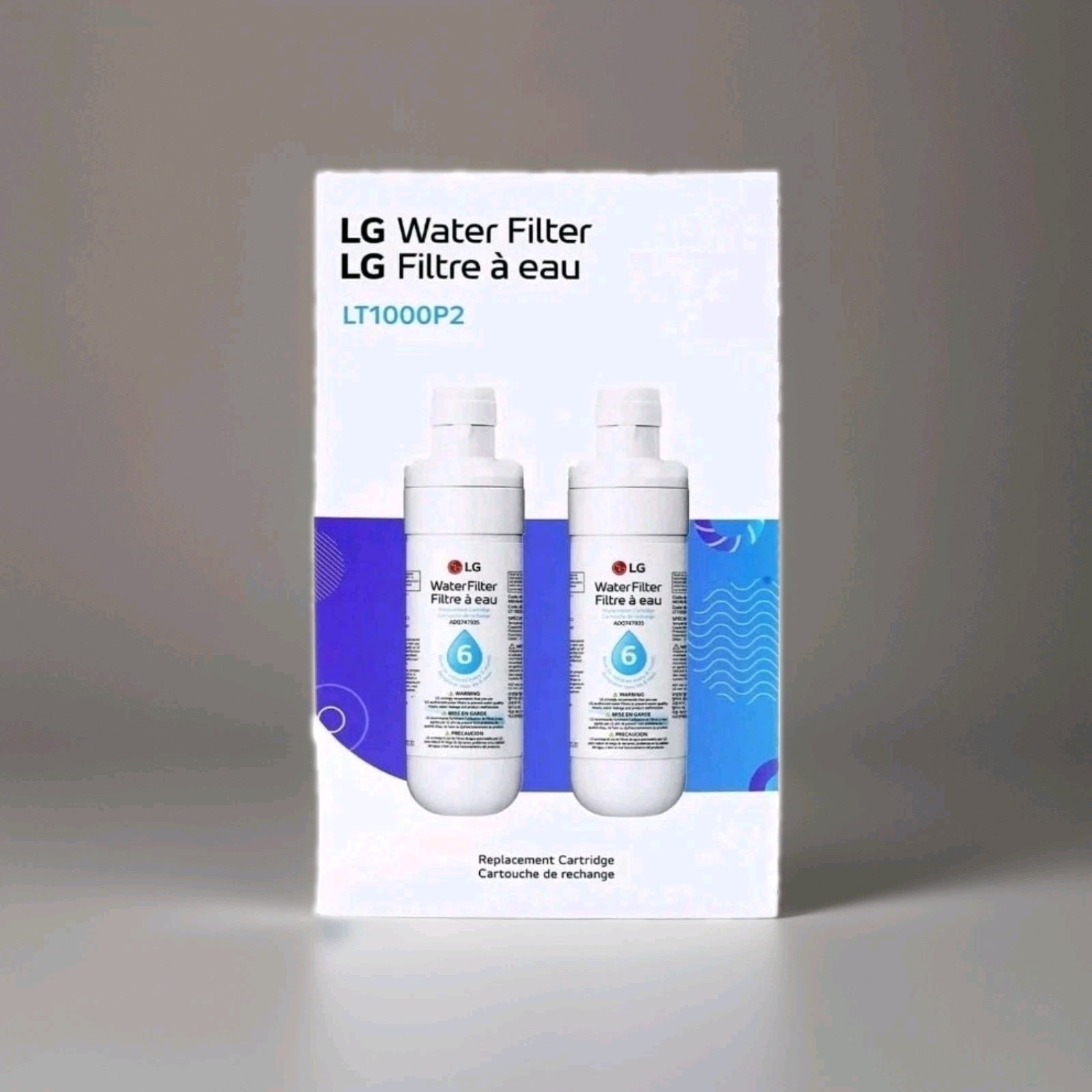 LG LT1000P2 Water Filter Replacement Cartridge 2 Pack White Box OEM