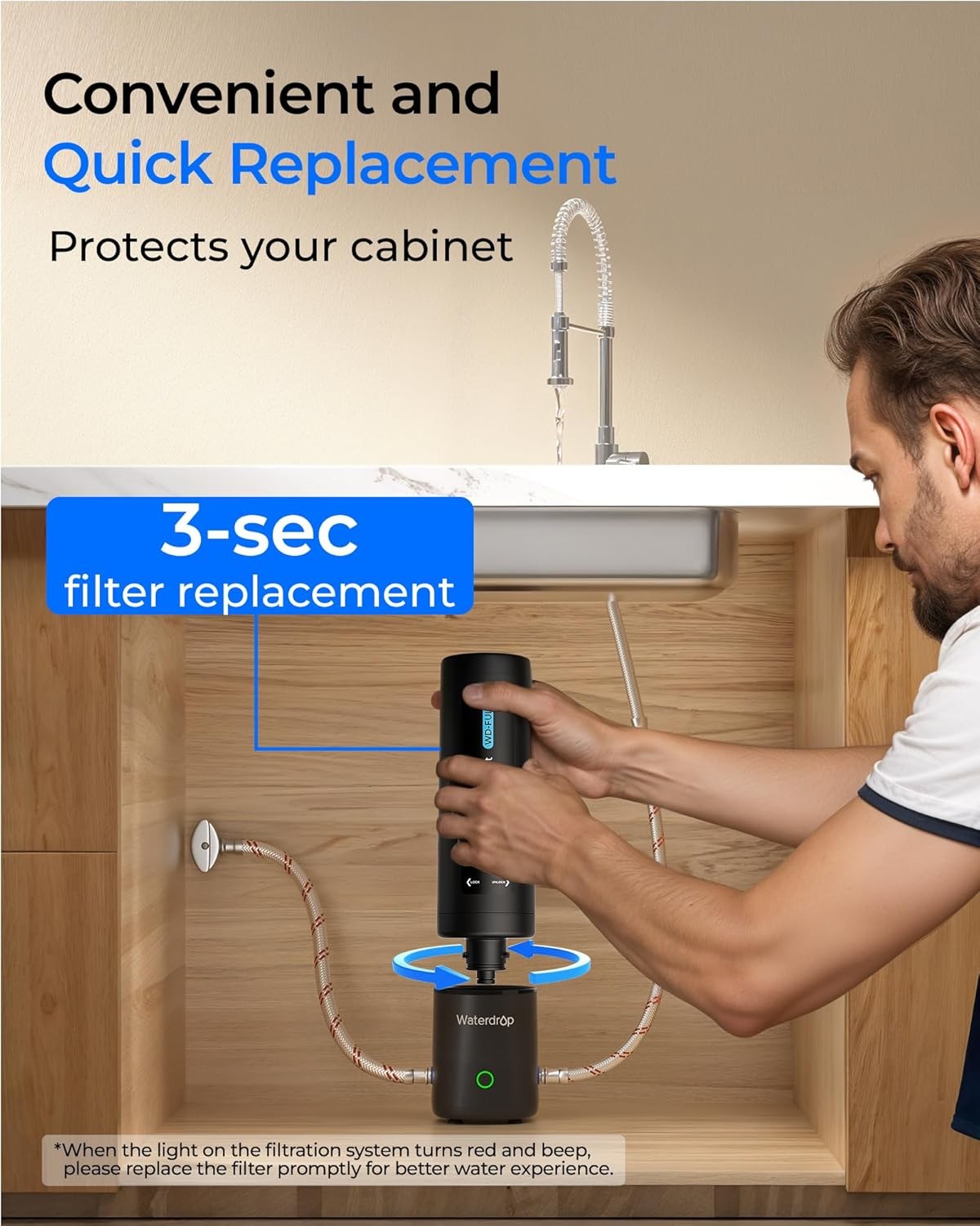 Waterdrop FUL12 Under Sink Water Filter Replacement for 10UA/B PRO/UL12A/B