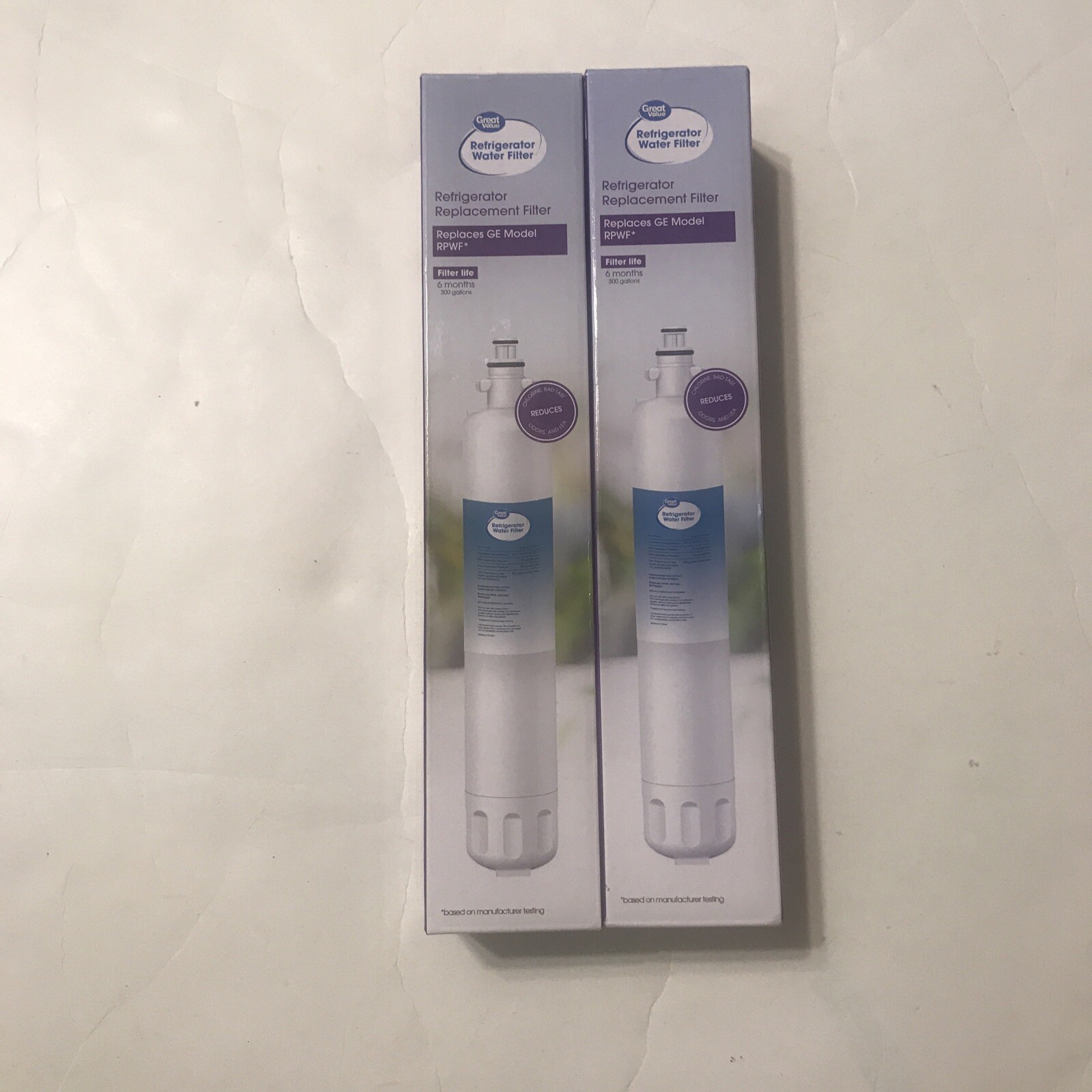 Great Value Refrigerator Replacement Filter Set Of 2 For GE RPWF 4155