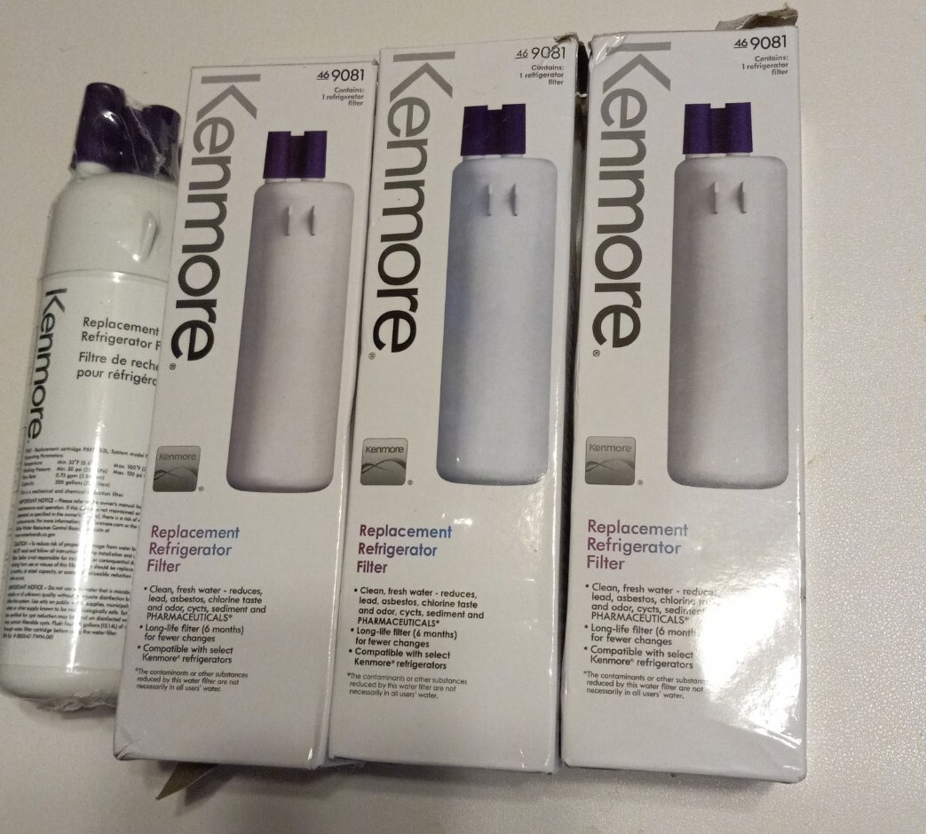 Kenmore Replacement Refrigerator Water Filters 469081 Lot Of 4(1 Without Box)