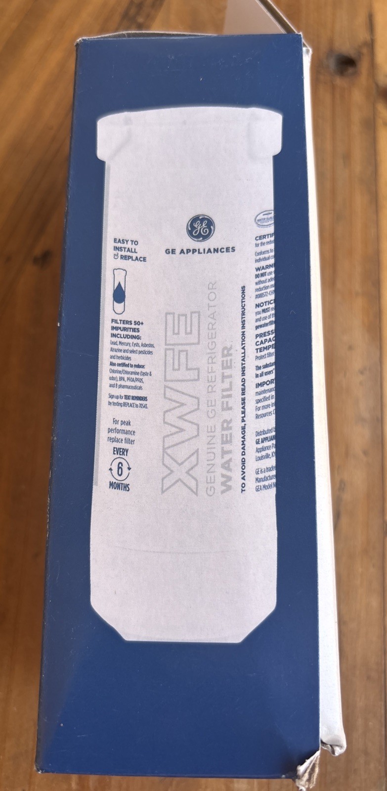 GE XWFE Refrigerator Water Filter – White Without Chip New Filter