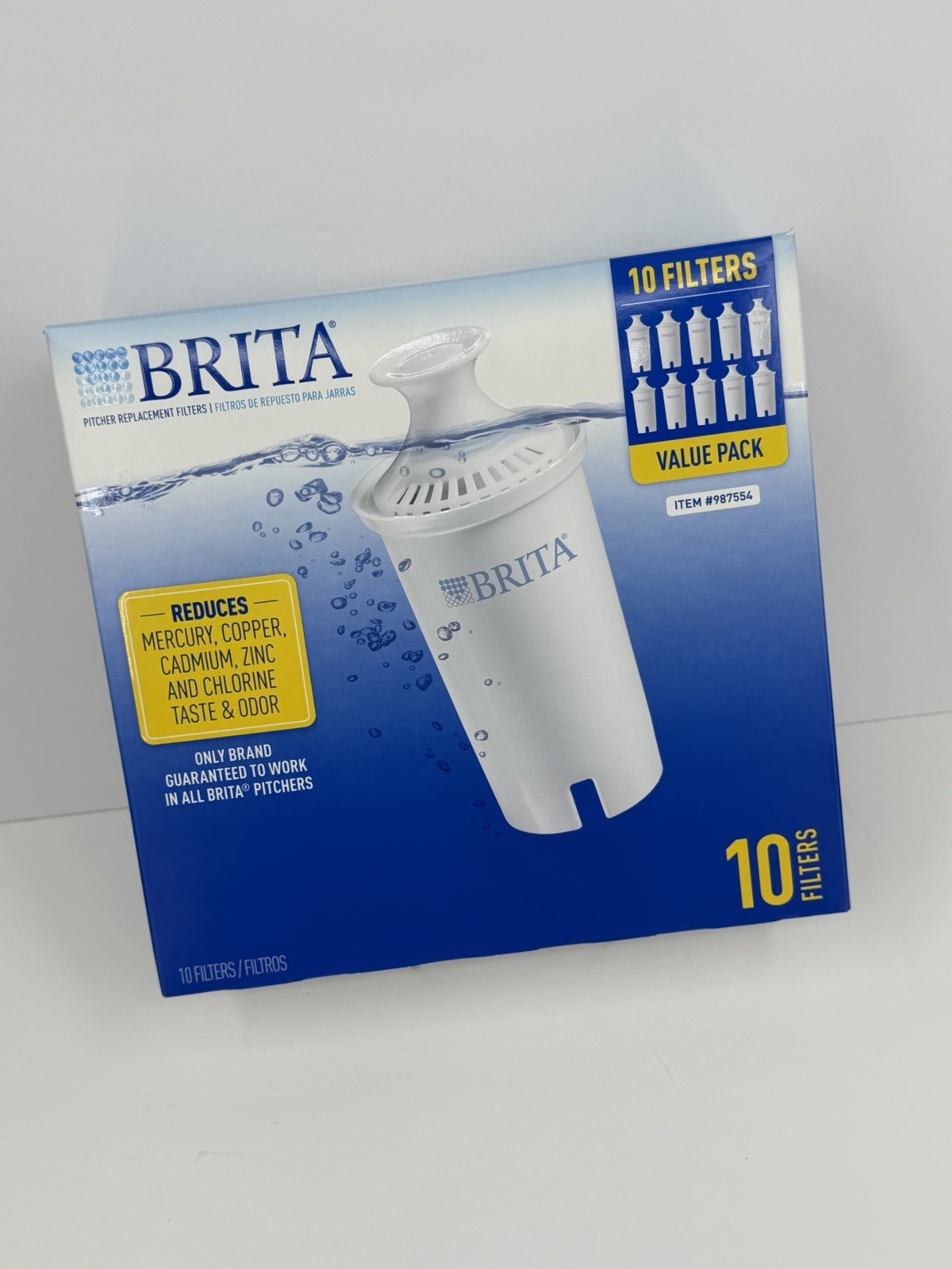 BRITA 987554 Pitcher Standard Replacement Filters 10 Filters 2 Packs of 5 SEALED