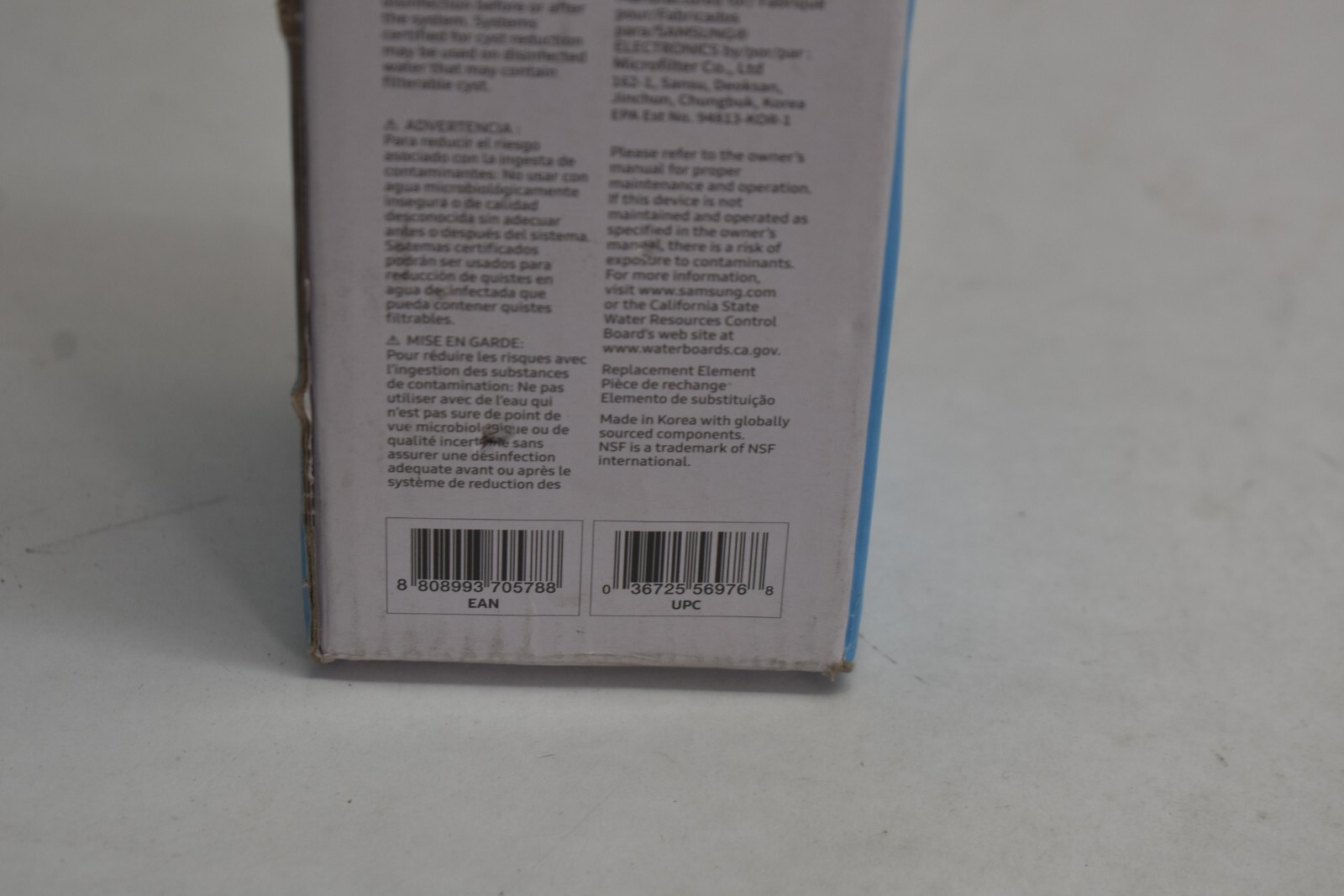 Samsung Ice & Water Refrigerator Filter Cartridge HAF-CIN/EXP DA29-00020B