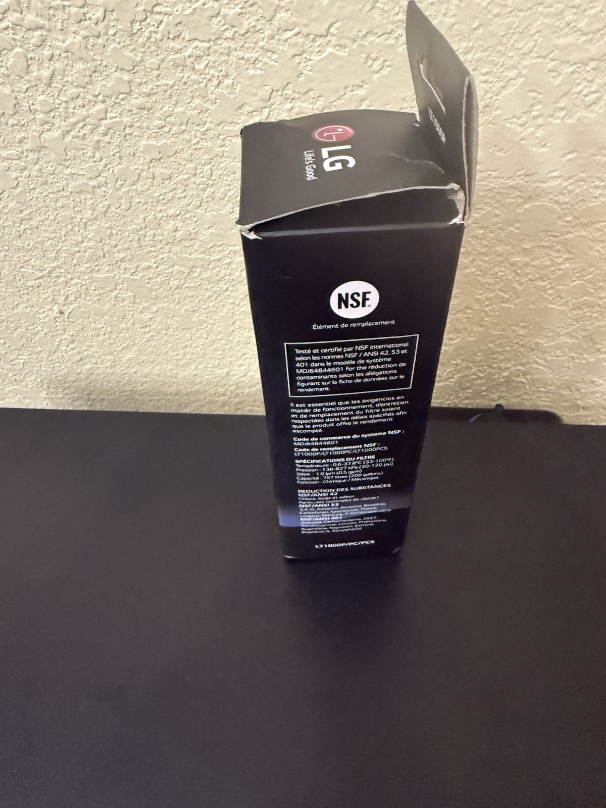 Genuine LG Water Filter Replacement Cartridge LT1000P/PC/PCS New Open Box
