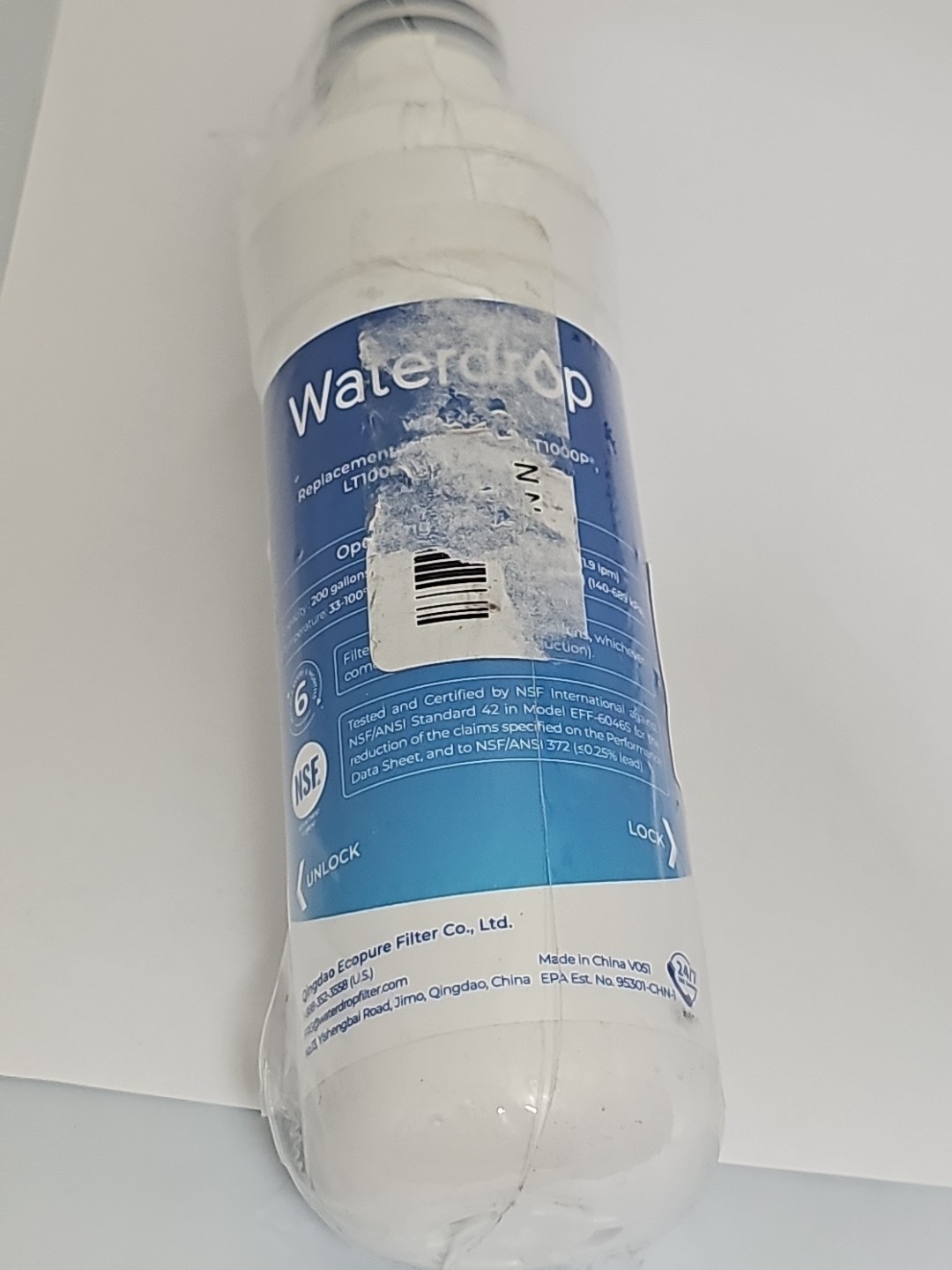 Waterdrop WD-F46 refrigerator Replacement water filter