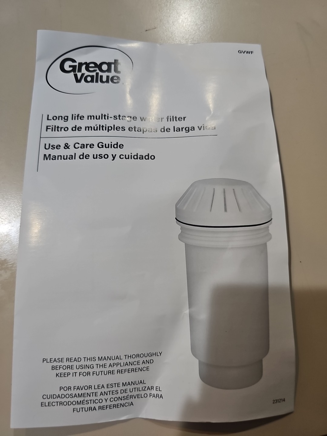 Great Value Water Filtration Tank Filter