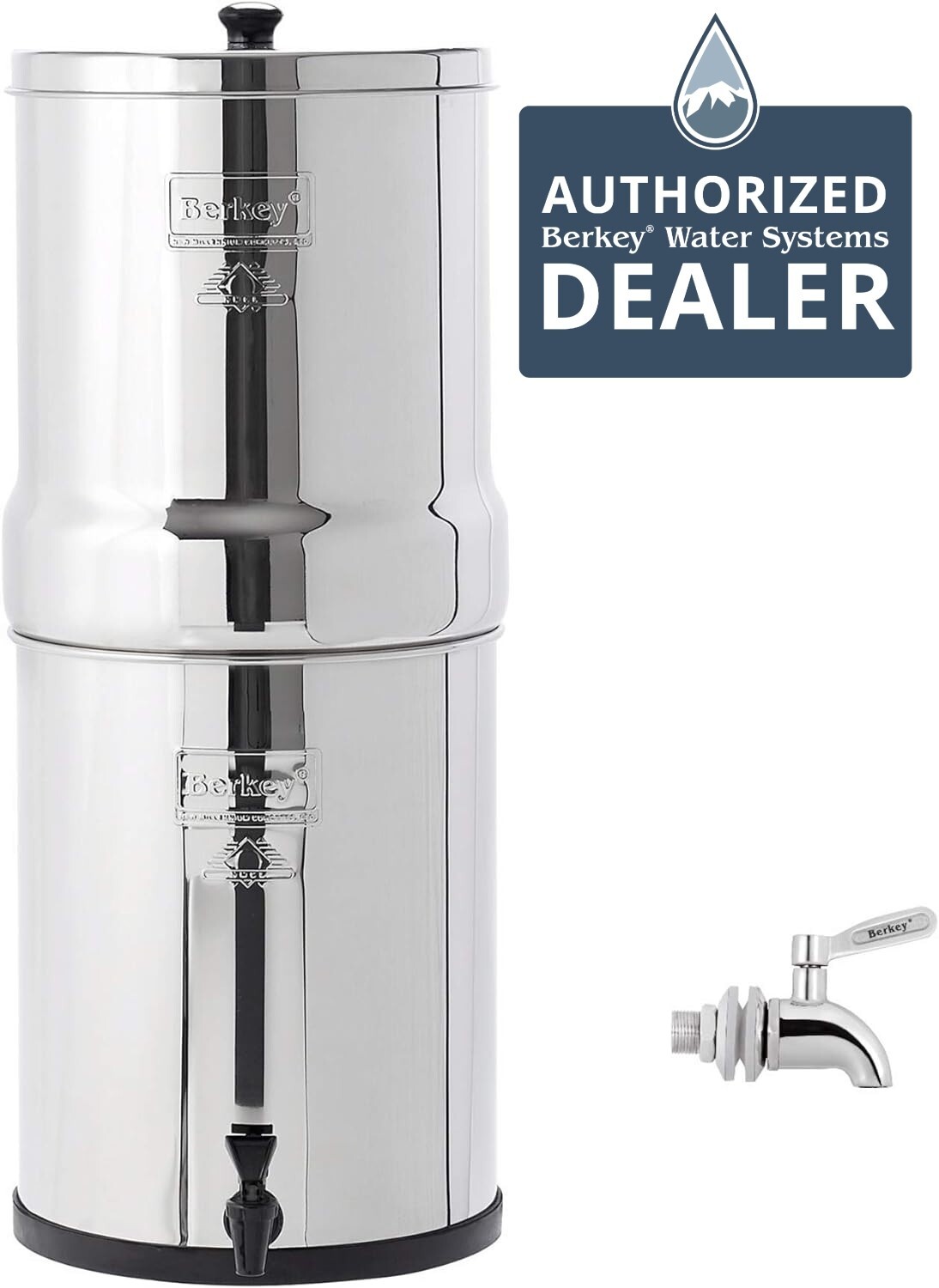 Travel Berkey Unit/Housing ONLY Blemished w/SS Spigot-Water Filters NOT included