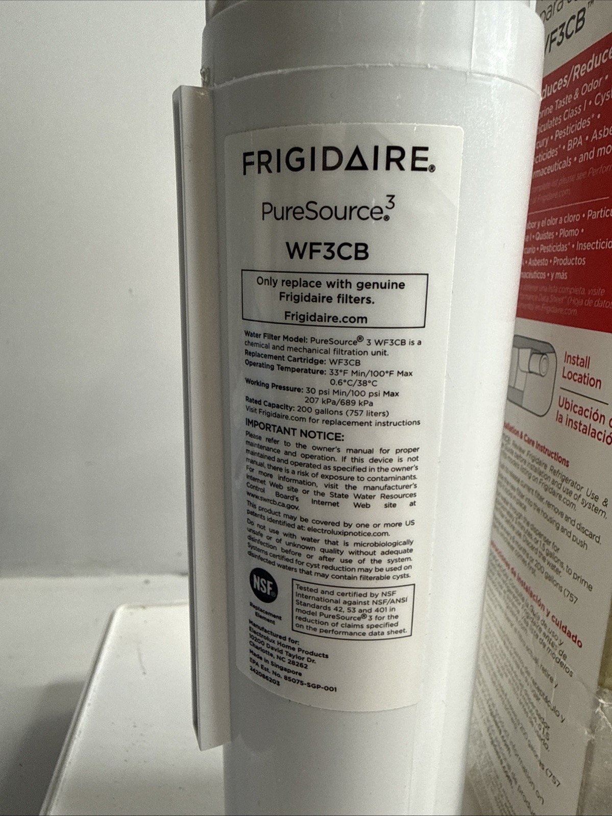 Frigidaire WF3CB Water Filter PureSource3 OEM Genuine