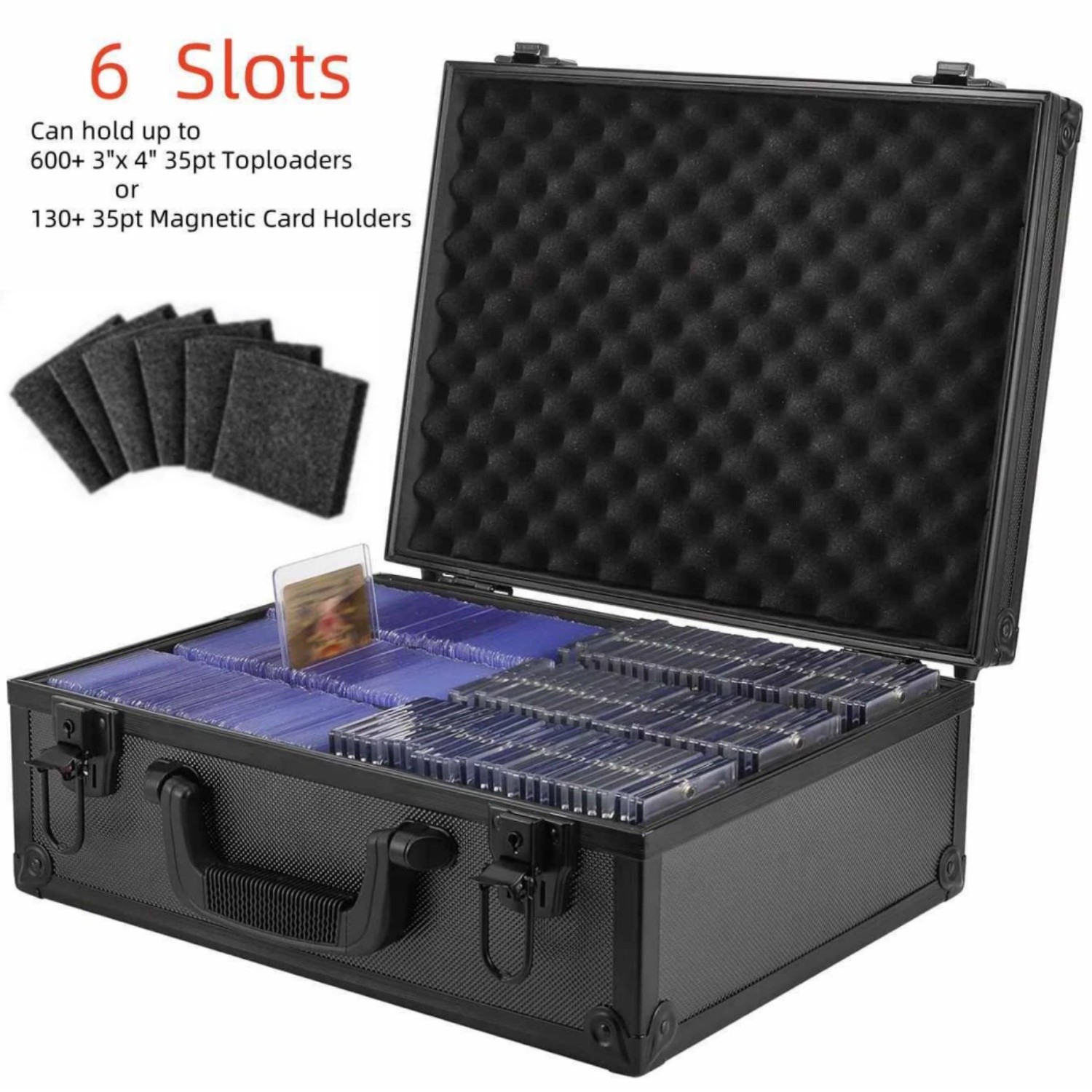 Graded Card Case Storage Box for 600+ 35PT 3″x4″ Toploaders Trading Sports Cards
