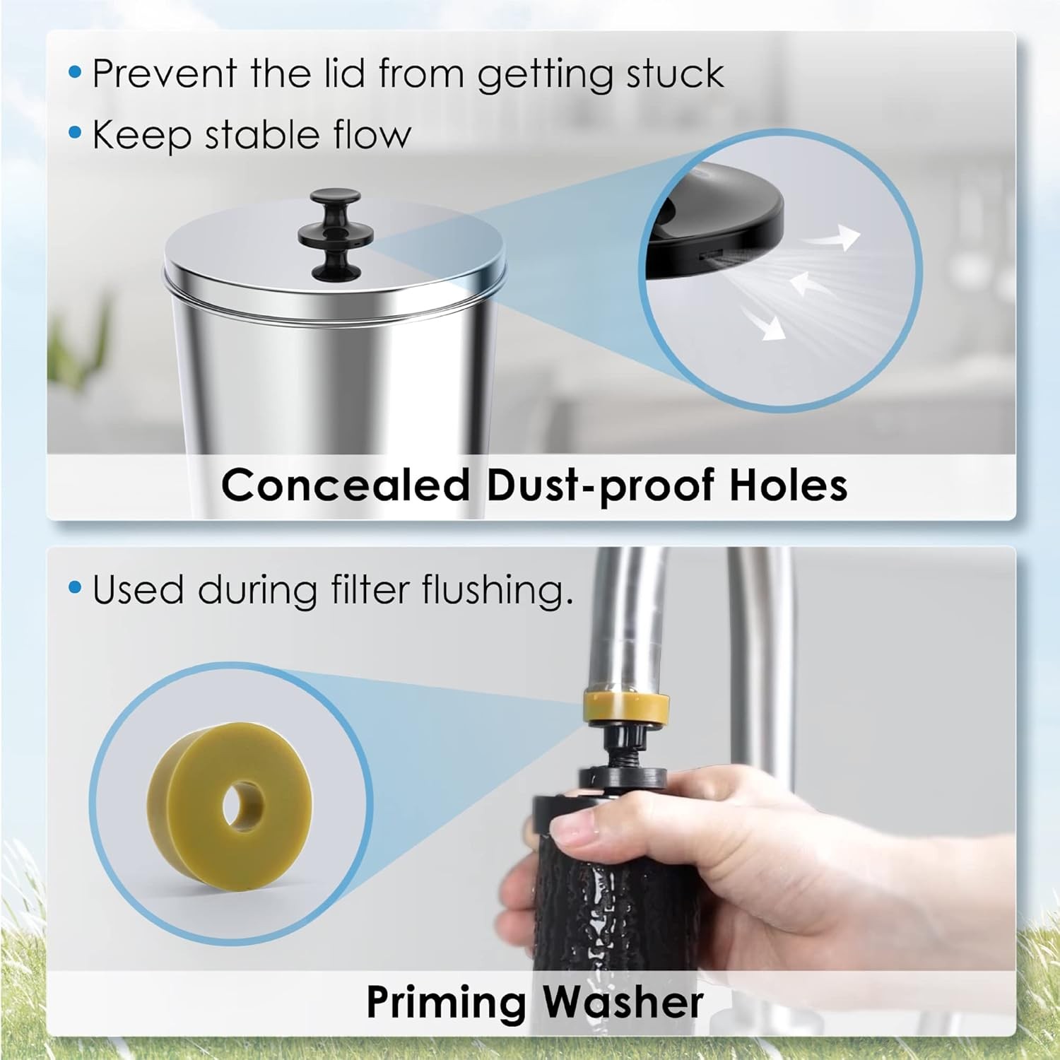 Waterdrop Gravity-fed Water Filter System,2.25-gallon Stainless-steel Filter