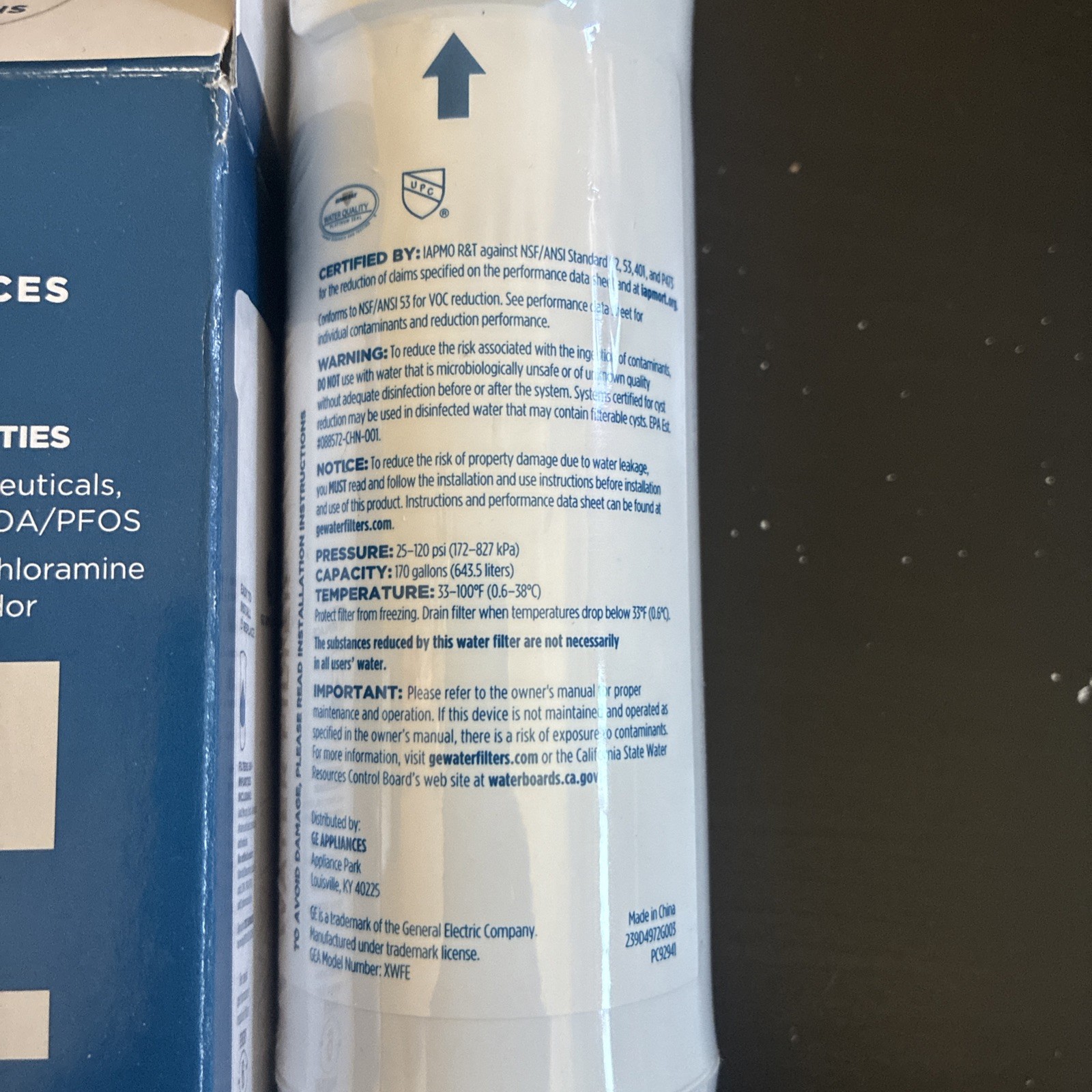 GE XWFE Refrigerator Water Filter – White Without Chip