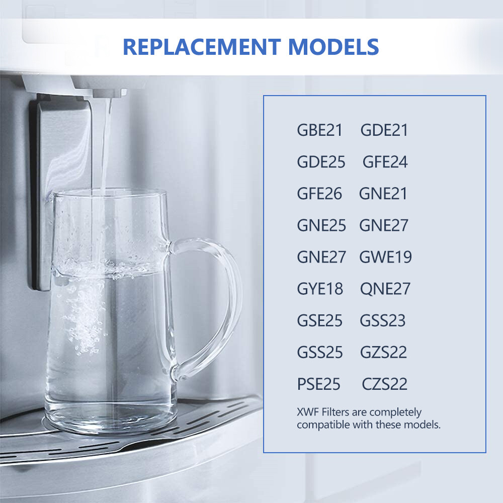 4 PcsFilter compatible with GE XWF refrigerator replacement applicable(No Chip)