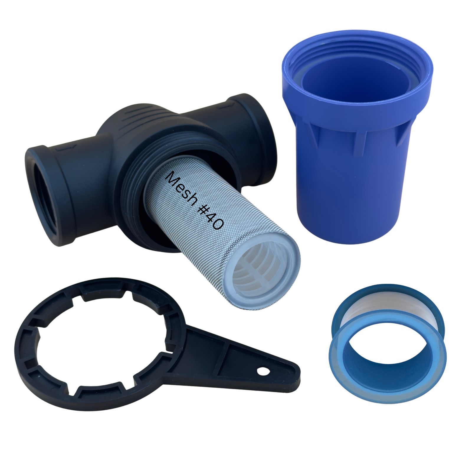 QUTO Blue Cup Inline Strainer – universal protective filter for water treatment