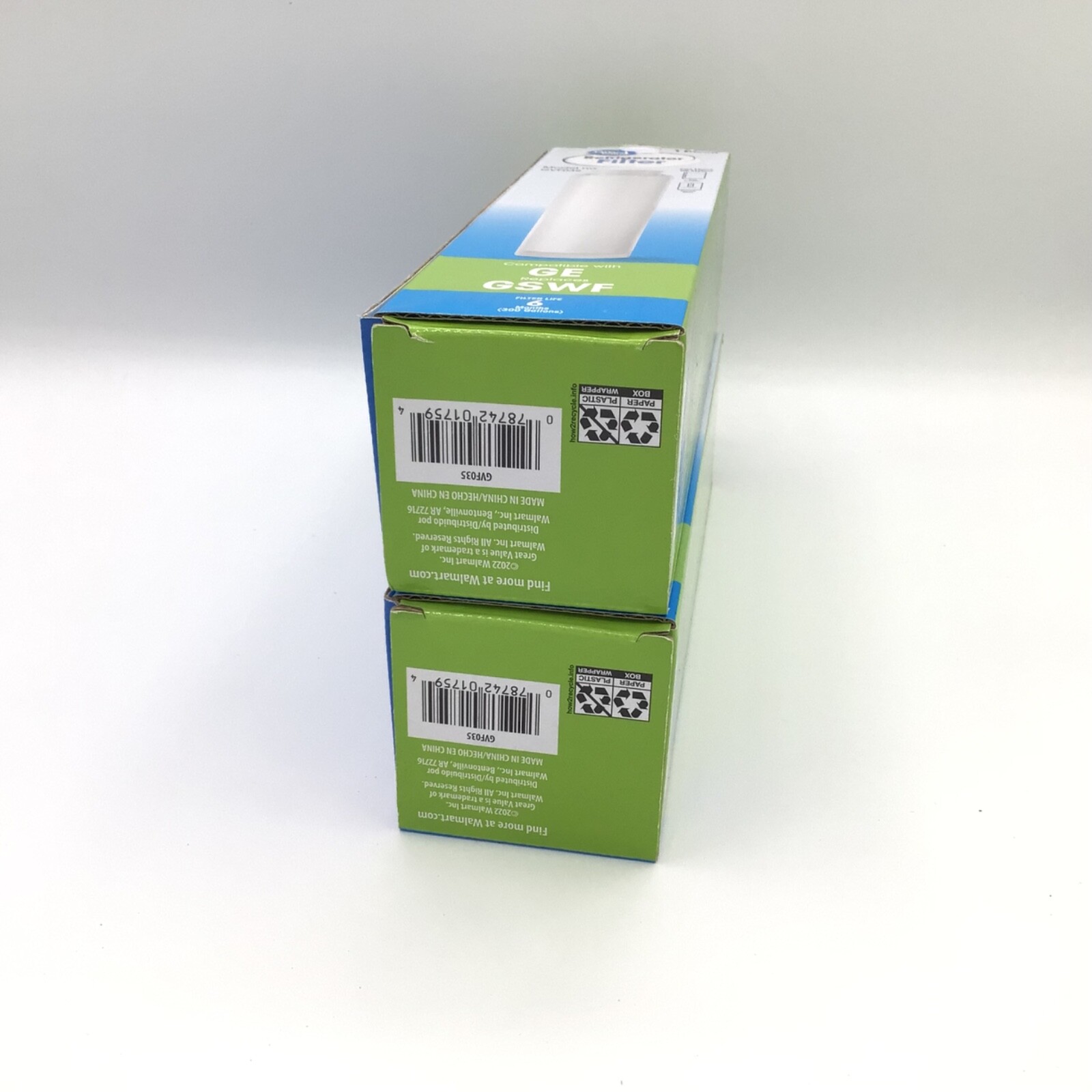 2 Great Value Refrigerator Filter Model No. GVF035 Replacement for GE GSWF New