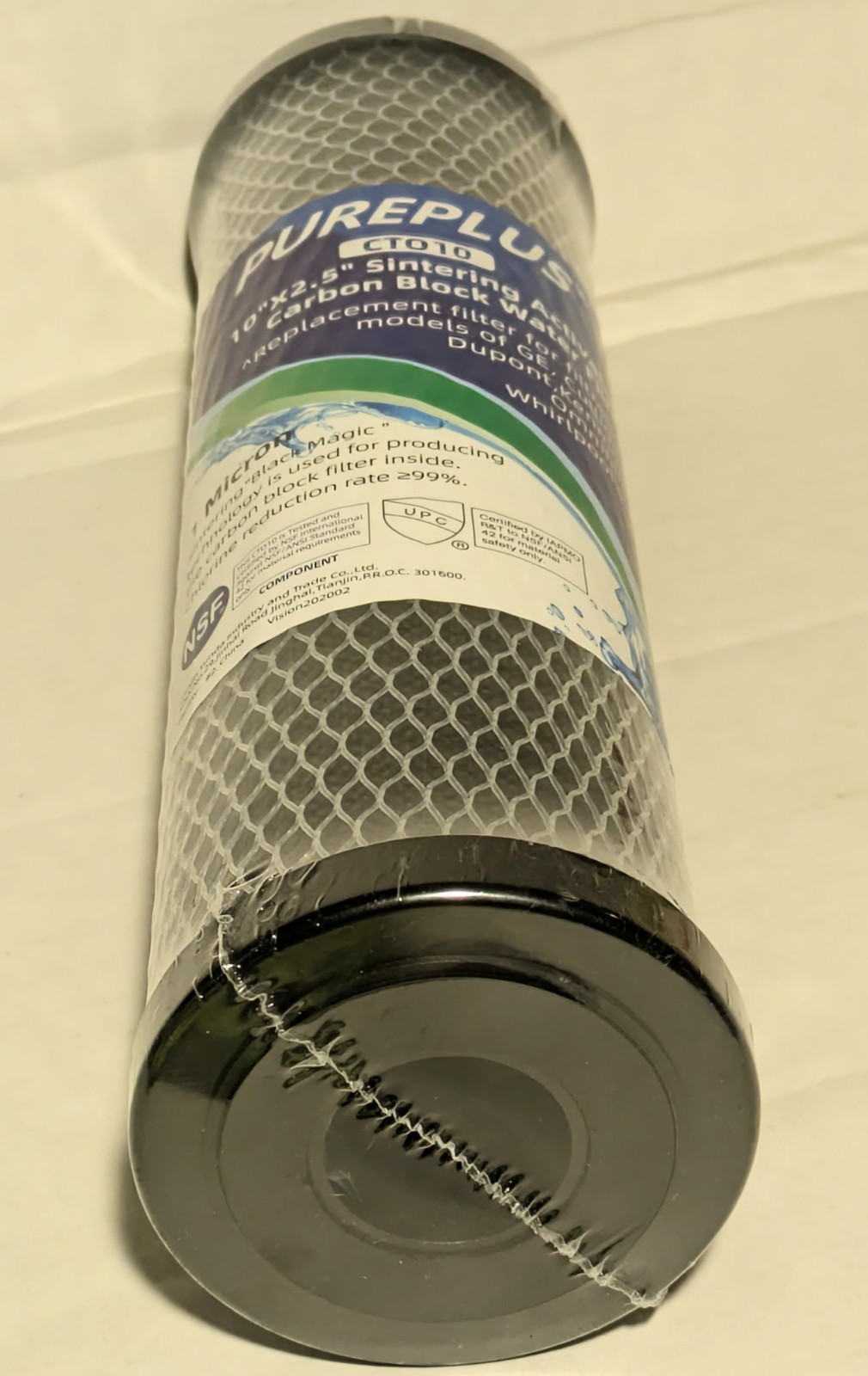 PurePlus CT010 Sintering Activated Carbon Block Water Filter 10″x2.5″ New