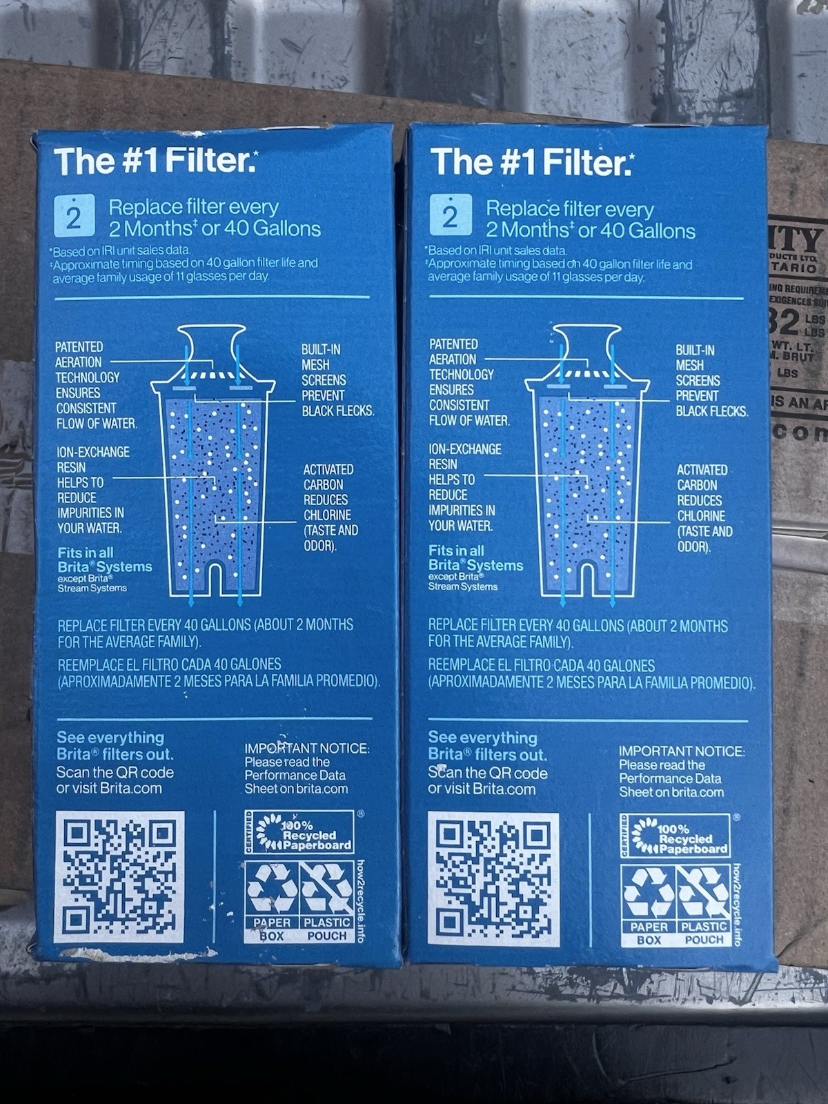 Brita Standard Replacement Filters for Pitchers Dispensers – 2 Count
