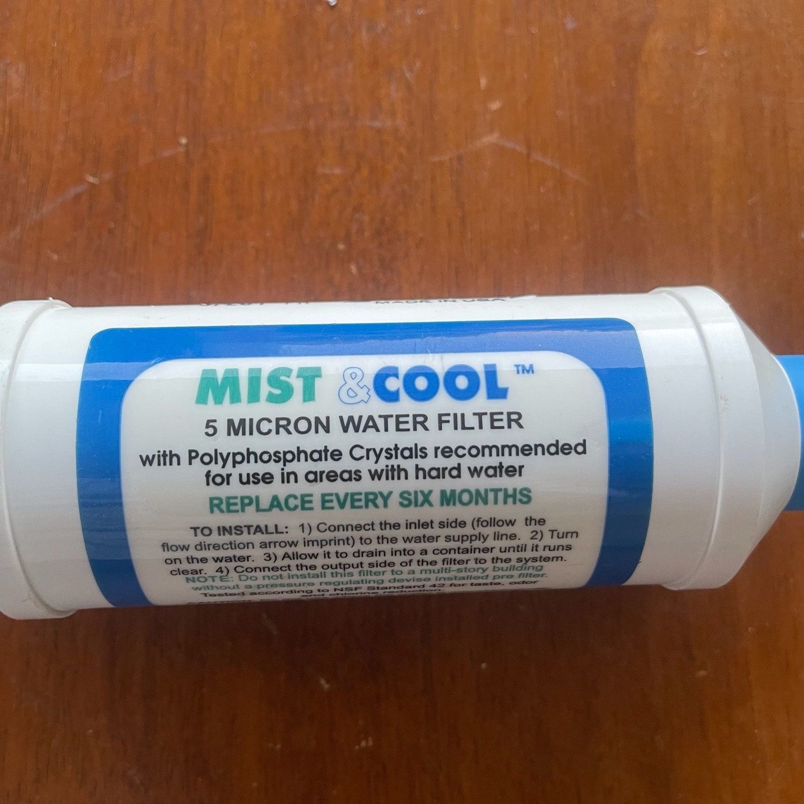 Mist & Cool MC601 5 Micron In-Line Misting System Water Filter w Polyphosphate C