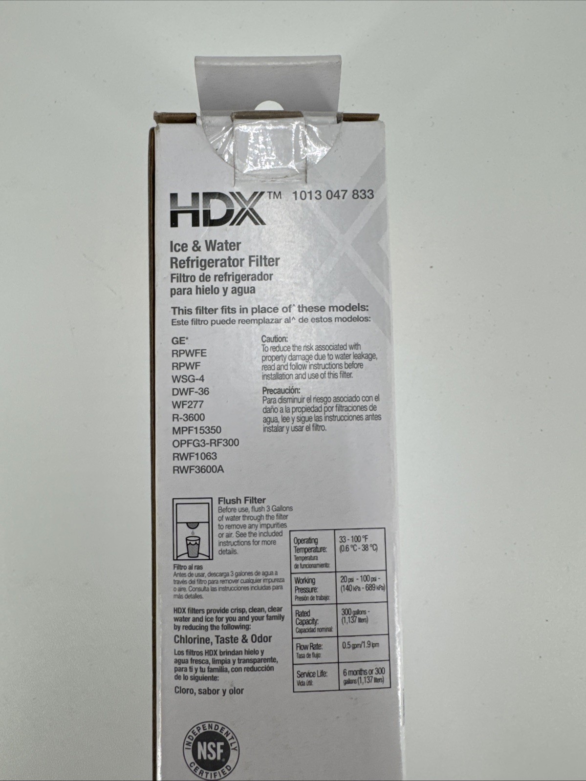 HDX EQG-2-S Refrigerator Water Filter for GE Model RPWFE Fast Shipping.