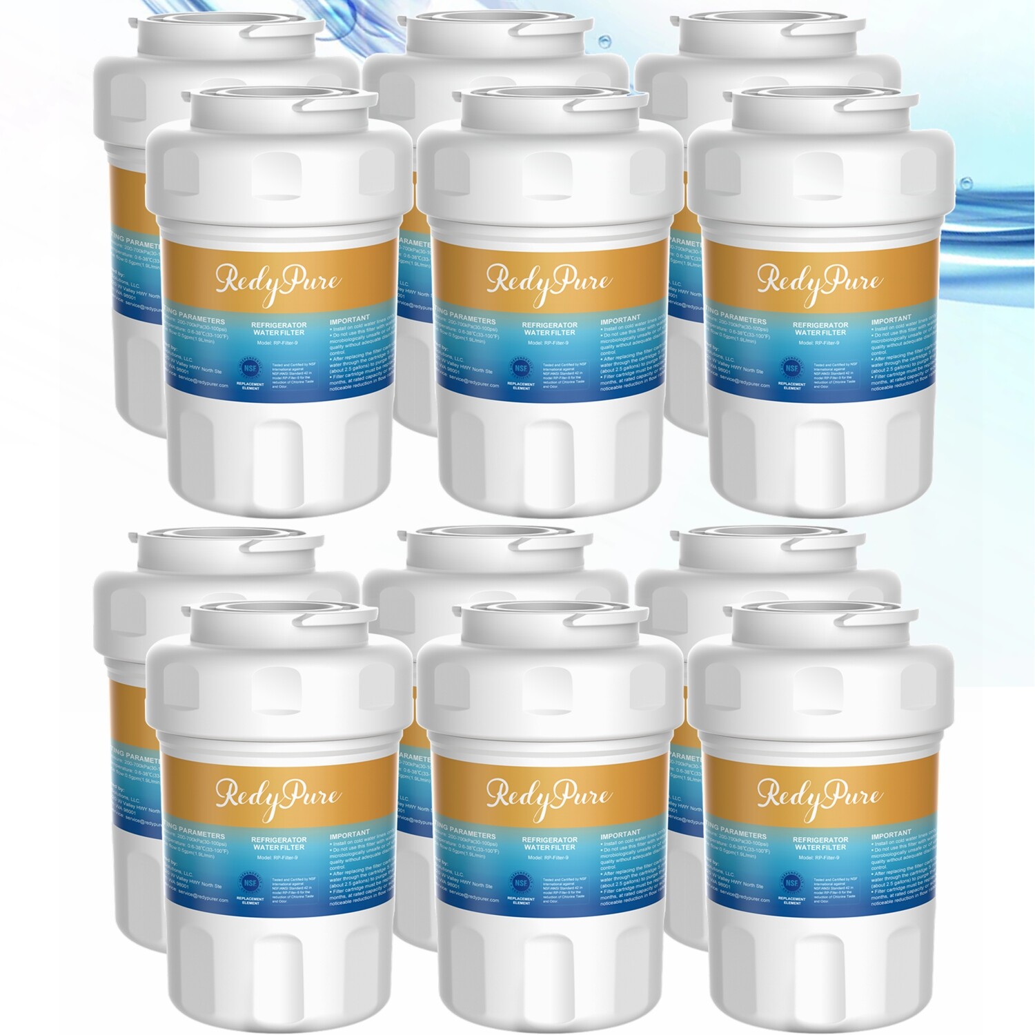 12 Pack Refrigerator Sediment Water Filter Fit for GE MWF WS613B CLCH102 FMG-1