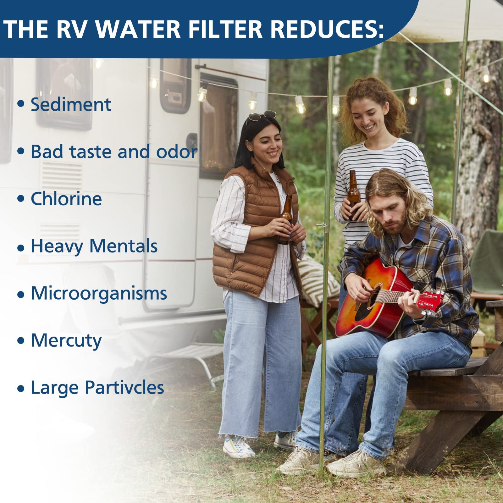 2-pack RV Water Filter, Advanced Inline Filter with Rv, Green