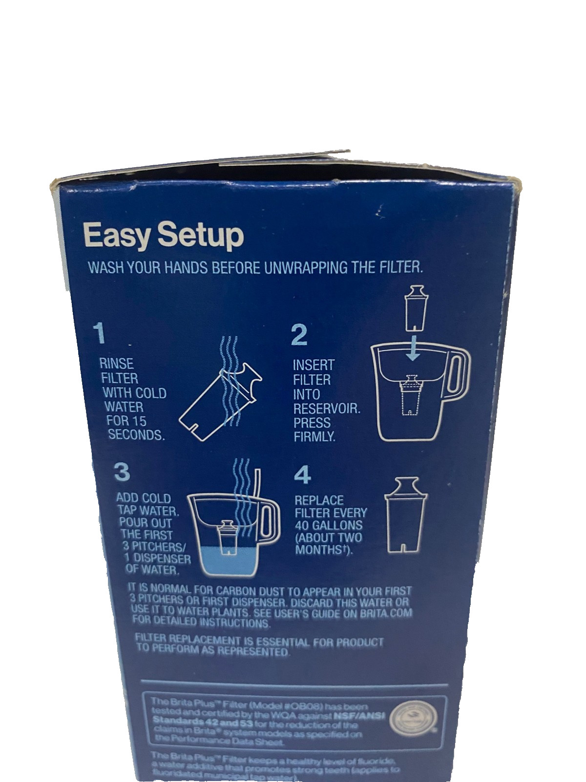 Brita Plus Water Filters for Water Pitchers, Traps 2X Contaminants, 4 Pack