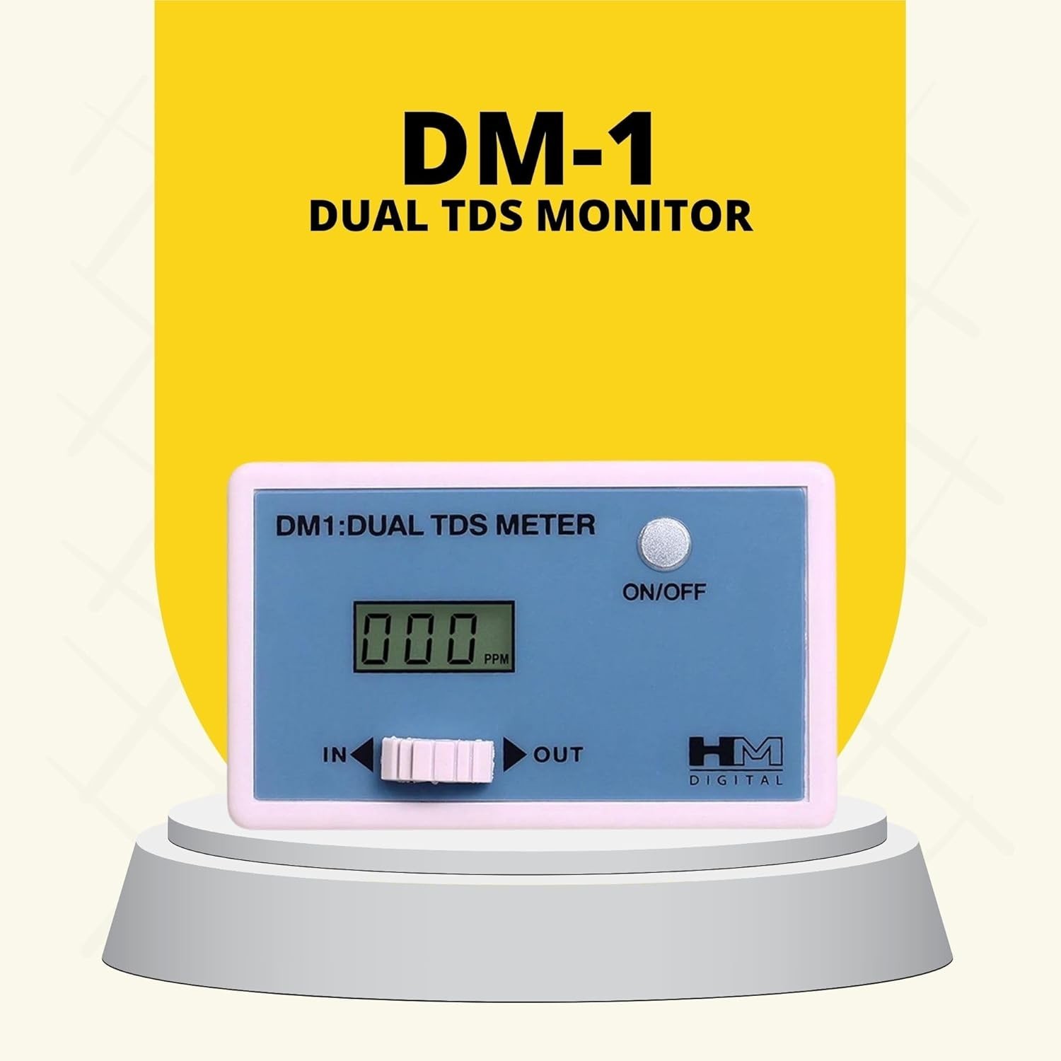In-Line Dual TDS Monitor, 0-9990 ppm Range, +/- 2% Readout Accuracy,Blue & White