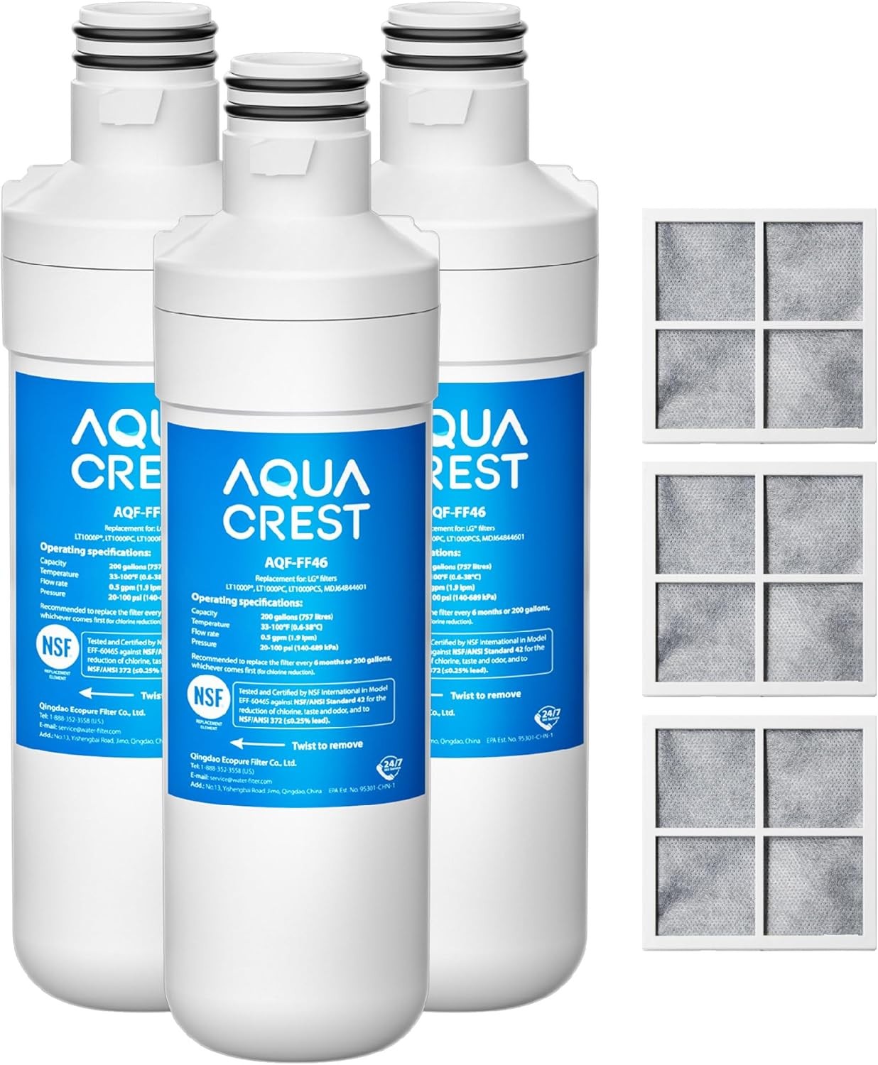 AQUA CREST LT1000PC ADQ747935 Replacement for LG® LT1000P®/PC/PCS ThinQ® Refrige