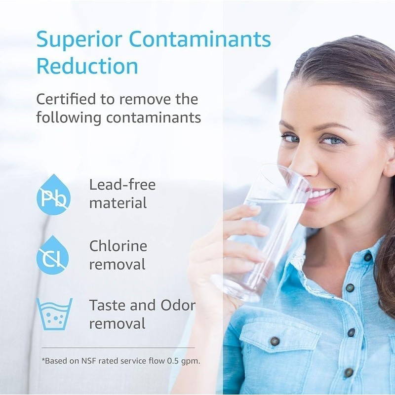 NSF Certified Water Filter Lead-Free Coconut Carbon Compatible W/ GE Models New