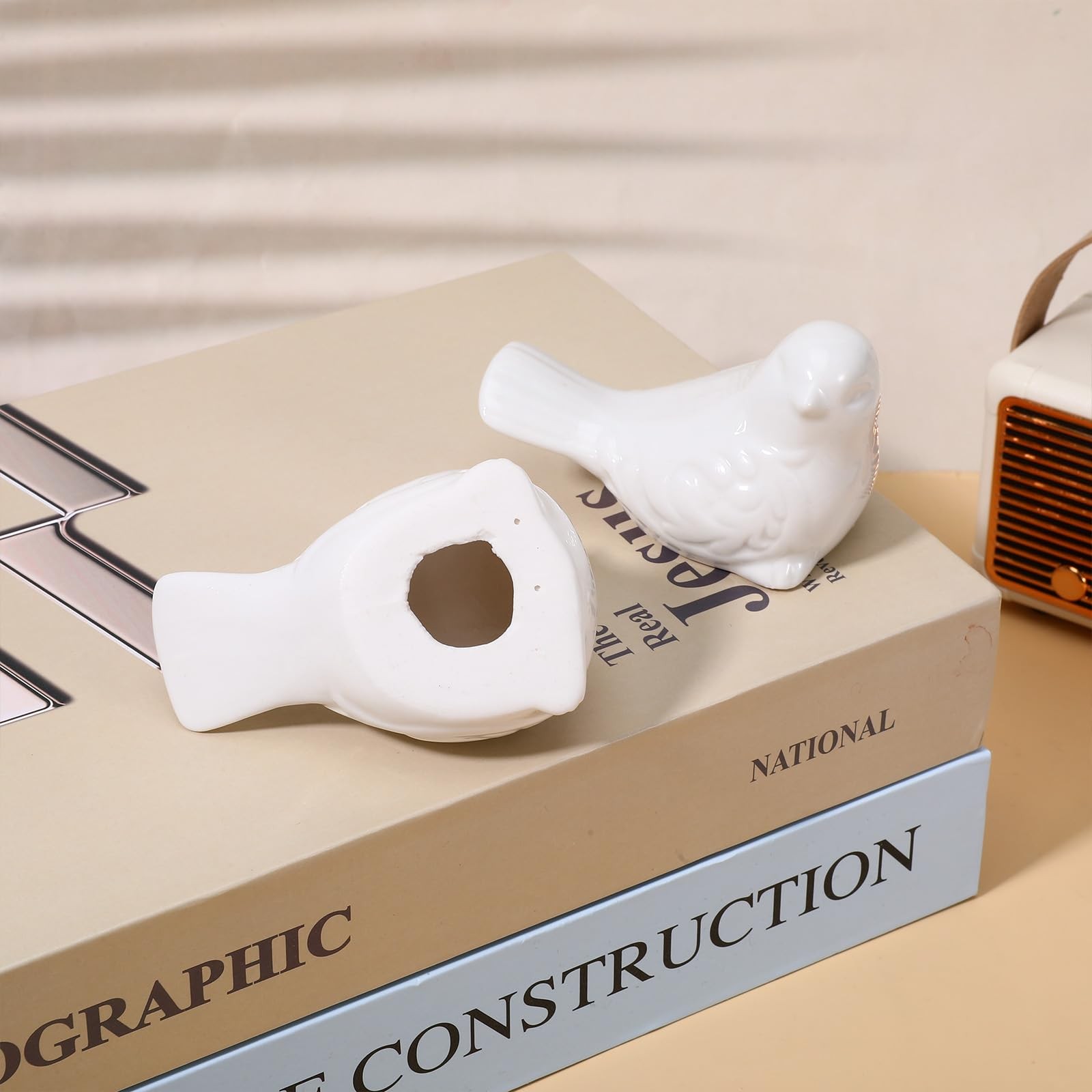 2Pcs Toilet Bolt Covers Decorative, Cute Bird Toilet Bolts Screw Caps, White …