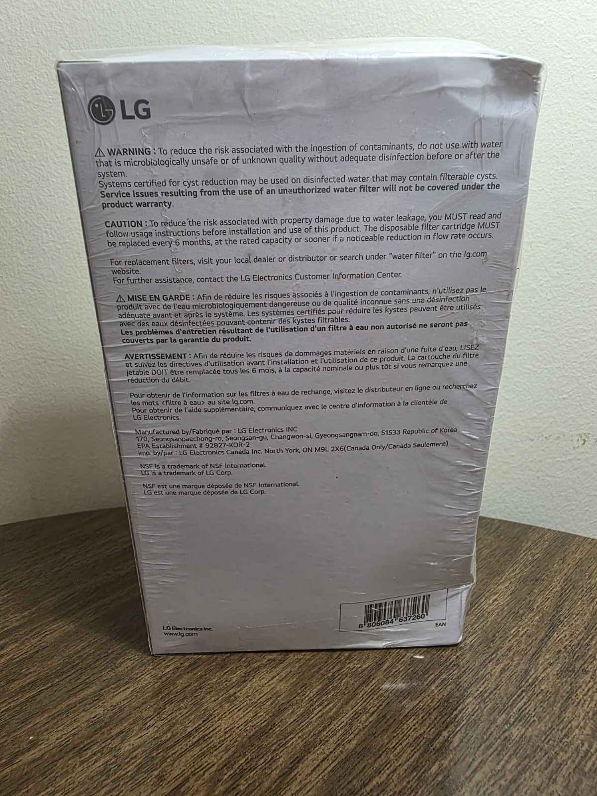 LG LT700P2 6-Month / 200 Gallon Refrigerator Replacement Water Filter 2 Count