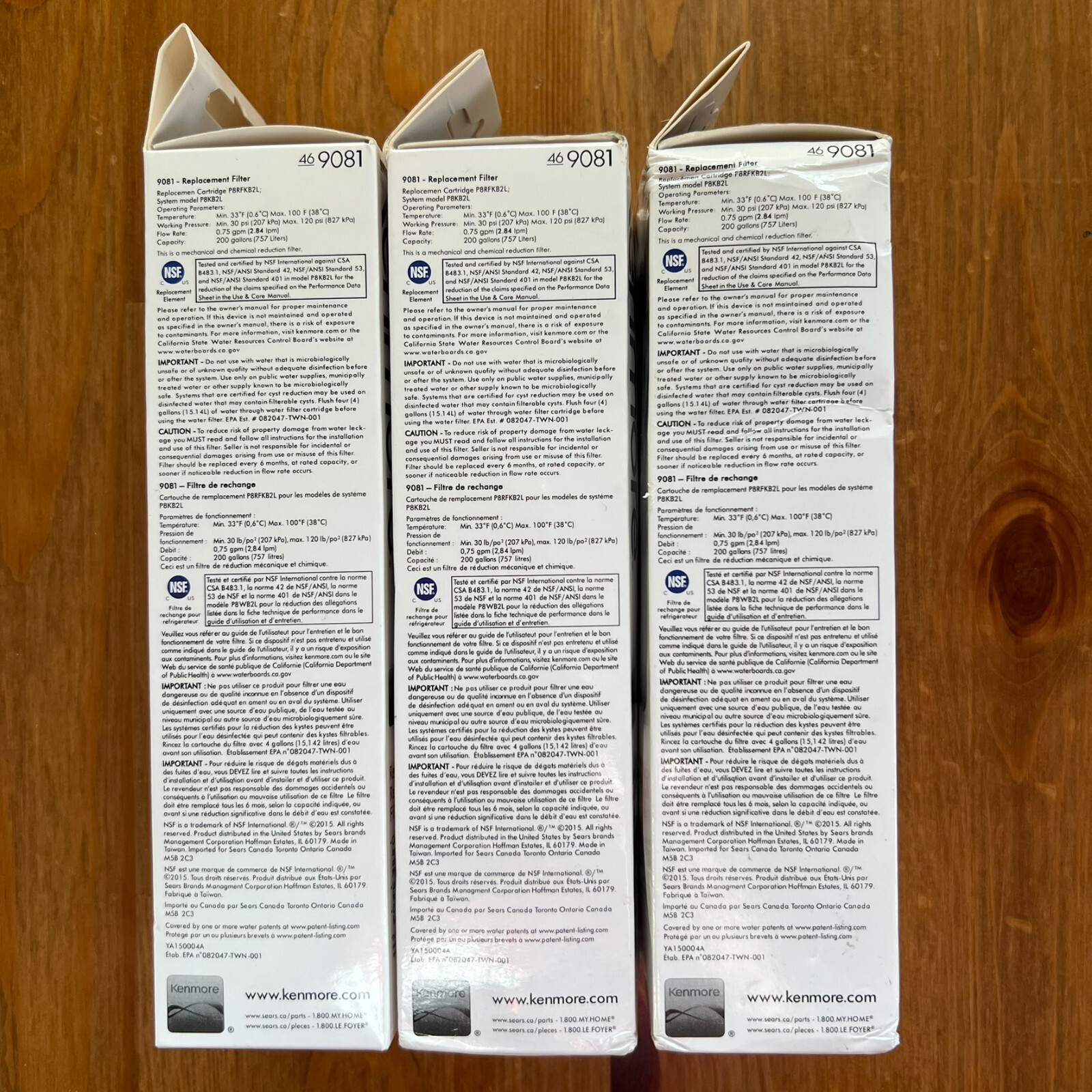 3 Pack Kenmore Replacement Refrigerator Water Filter 469081