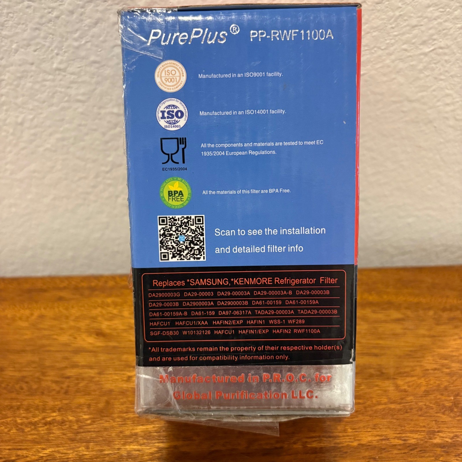 PurePlus Refrigerator Water Filter PP-RWF1100A Samsung Kenmore DA29-00003G New