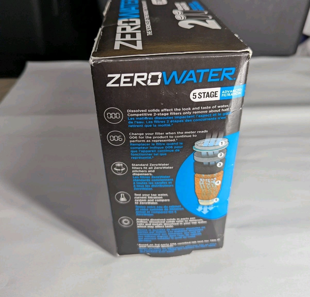 Zero Water 5 Stage Advanced Filtration 2 Pack Replacement Water Filters ZR-017