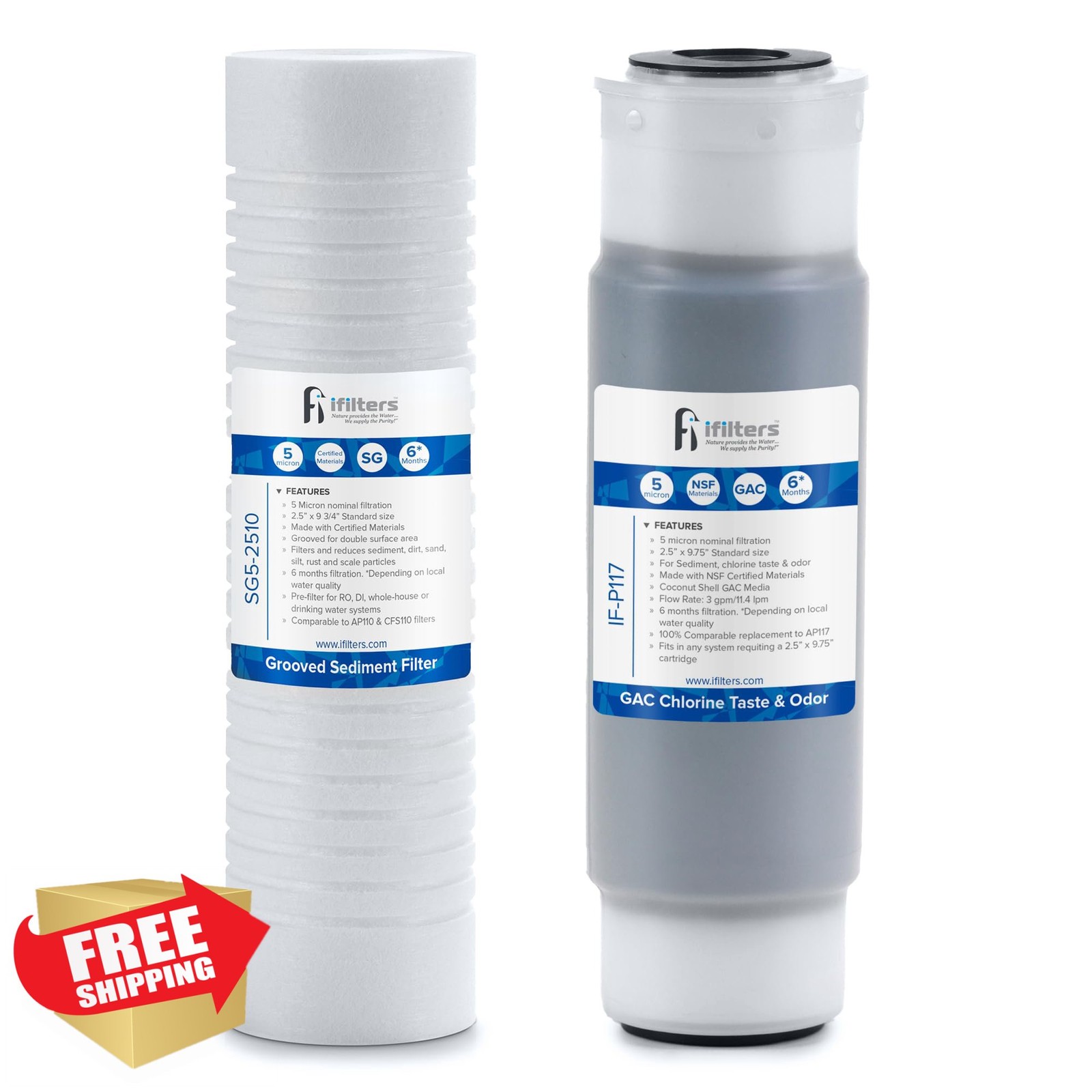 iFilters Whole House Water Filter SG5-P1-SET(V1)