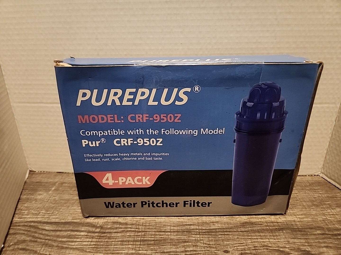 Pureplus CRF-950Z Water Pitcher Filters – 4 Packs – New, Open Box