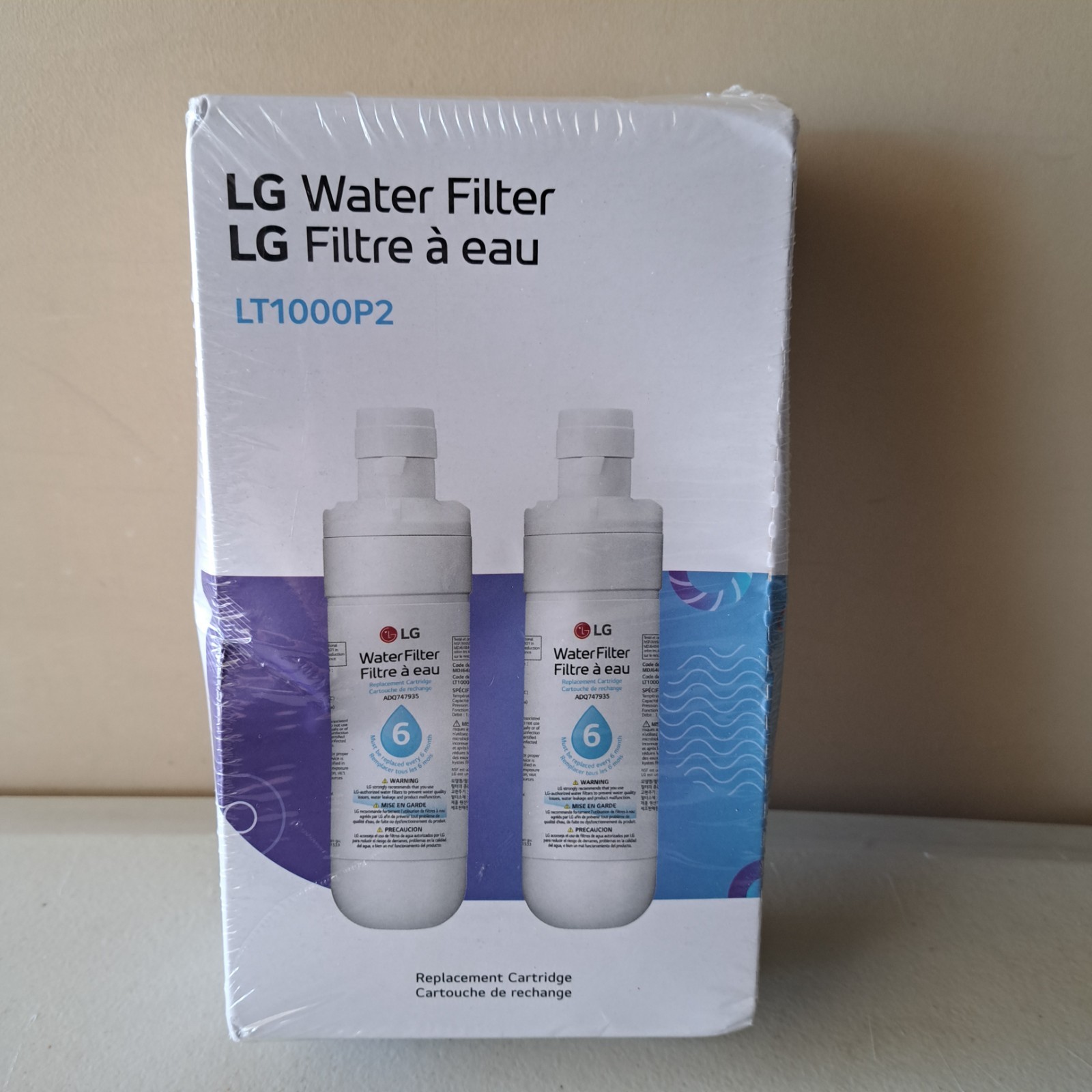 LG LT1000P2 6-Month / 200 Gallon Refrigerator Replacement Water Filter (2 PACK)