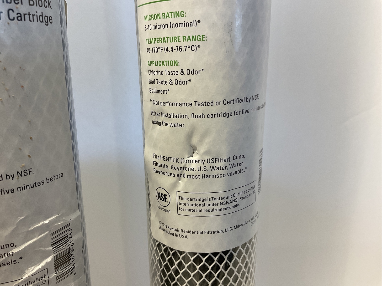 Pentek CFB-20 Carbon ?fiber Block filter Cartridge Lot Of 3 New 5-10 Micron