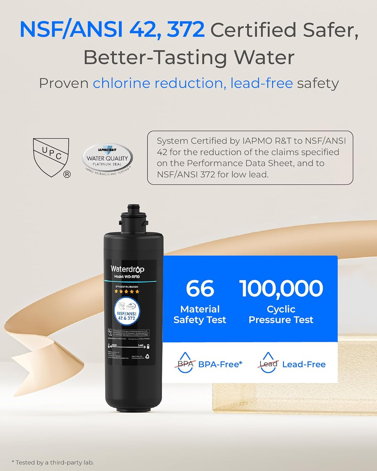 RF10 Water Filter Replacement for 10UA/10UB/10UB-B under Sink Water Filter, Red