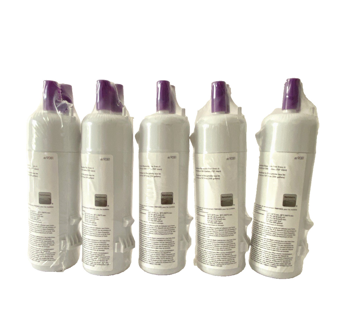 5 Pack Kenmore 9081 46-9081 Refrigerator Water Filter Replacement Sealed