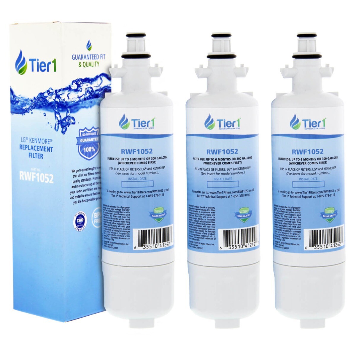 Fits LG LT700P Kenmore 46-9690 ADQ36006101 – Comparable Tier1 Water Filter 3PK
