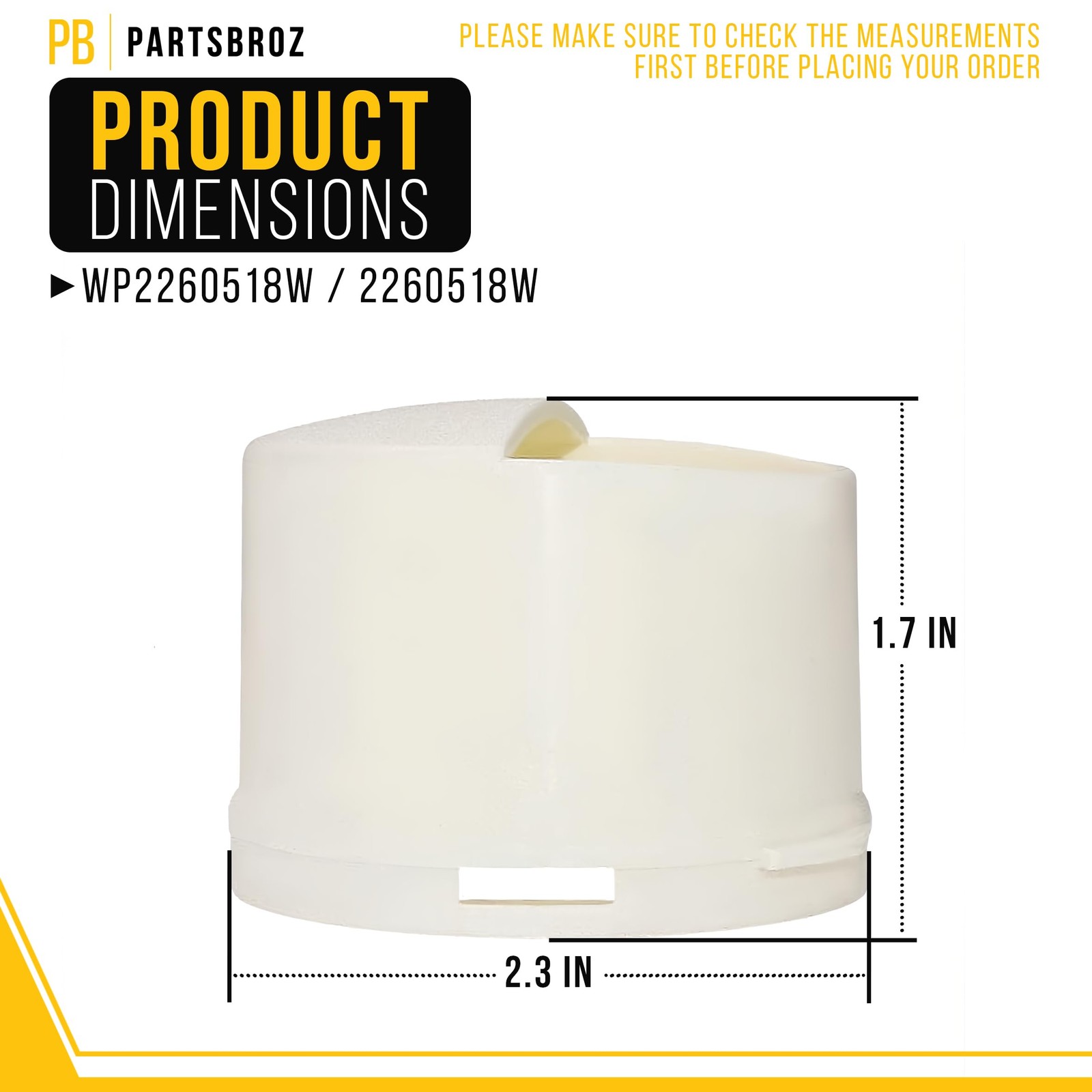 2260518W WP2260518W Water Filter Cap for Whirlpool Kenmore Refrigerator Repla…