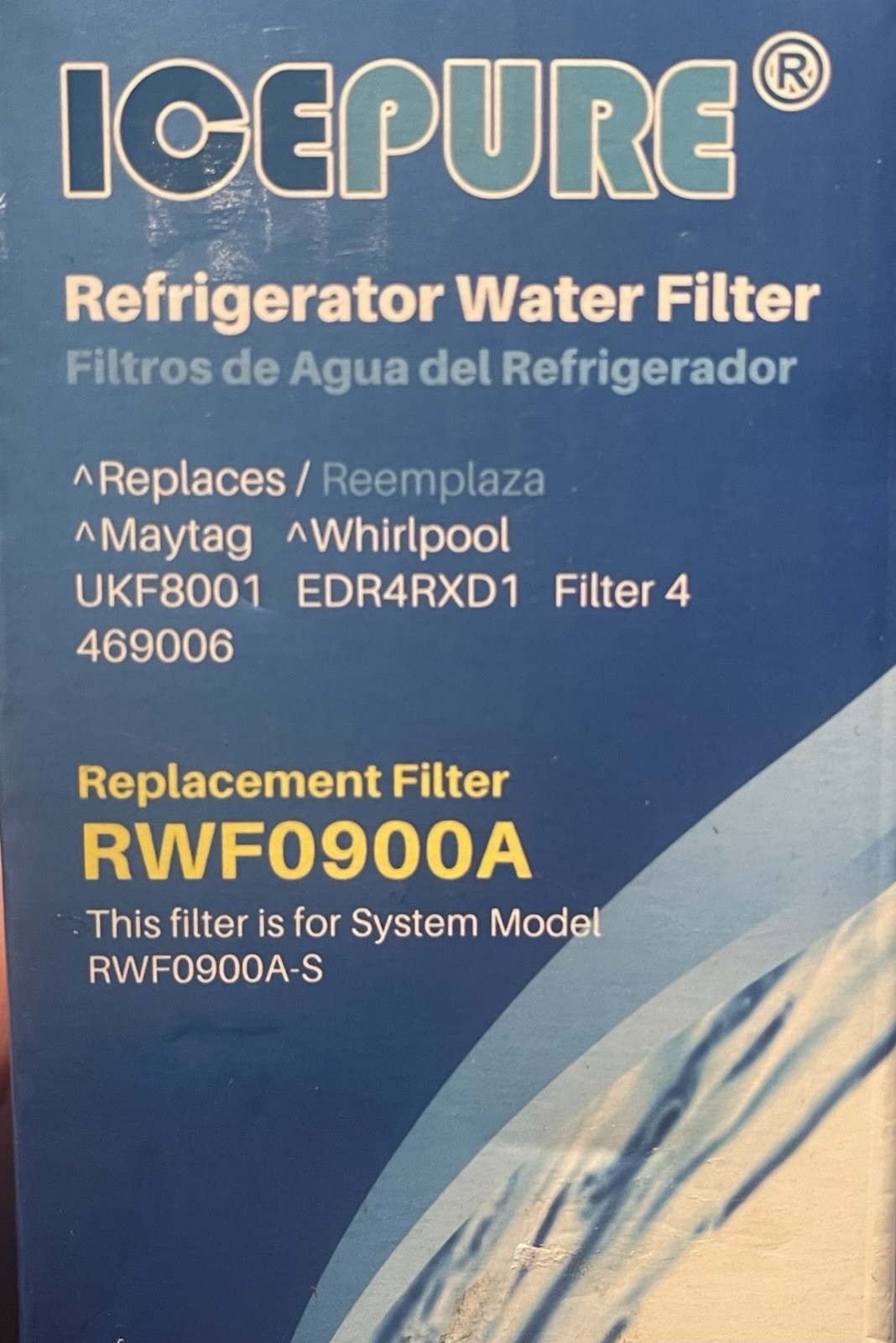 2 Packs IcePure Refrigerator Water Filter Replacement Filter RWF0900A