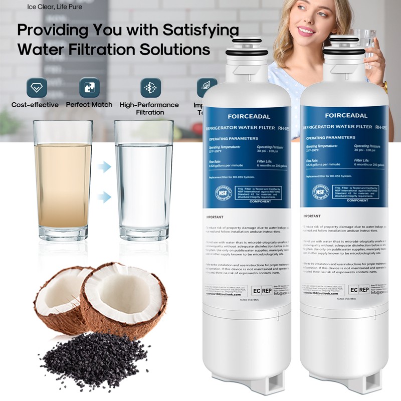 2PACK For Bosch UltraClarity Pro Water Filter BORPLFTR50, BORPLFTR55, RA450022
