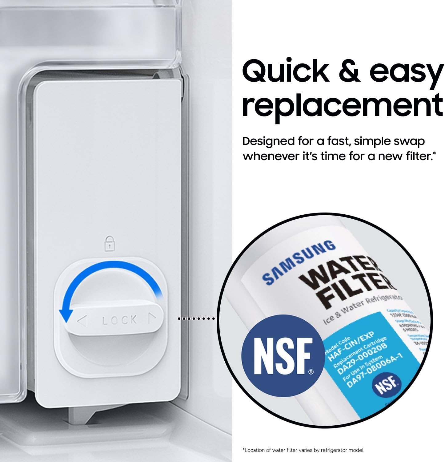 Refrigerator Water Filter Carbon Block Replacement for Samsung HAF-CIN Exp 6