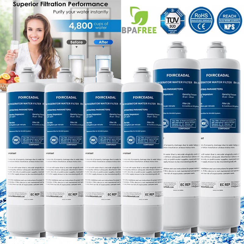 2/4/6PACK For Bosch Ultra Clarity Pro BORPLFTR50 BORPLFTR55 Water Filter White