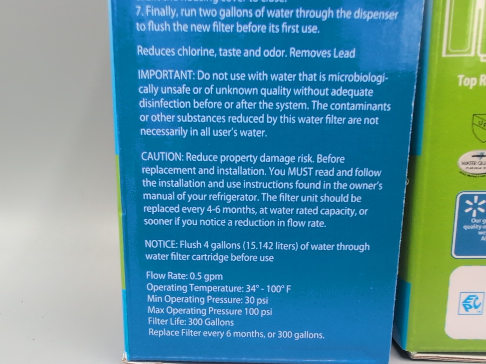 2 Packs GREAT VALUE GE XWF Refrigerator Water Filter Replacement GVF034 New