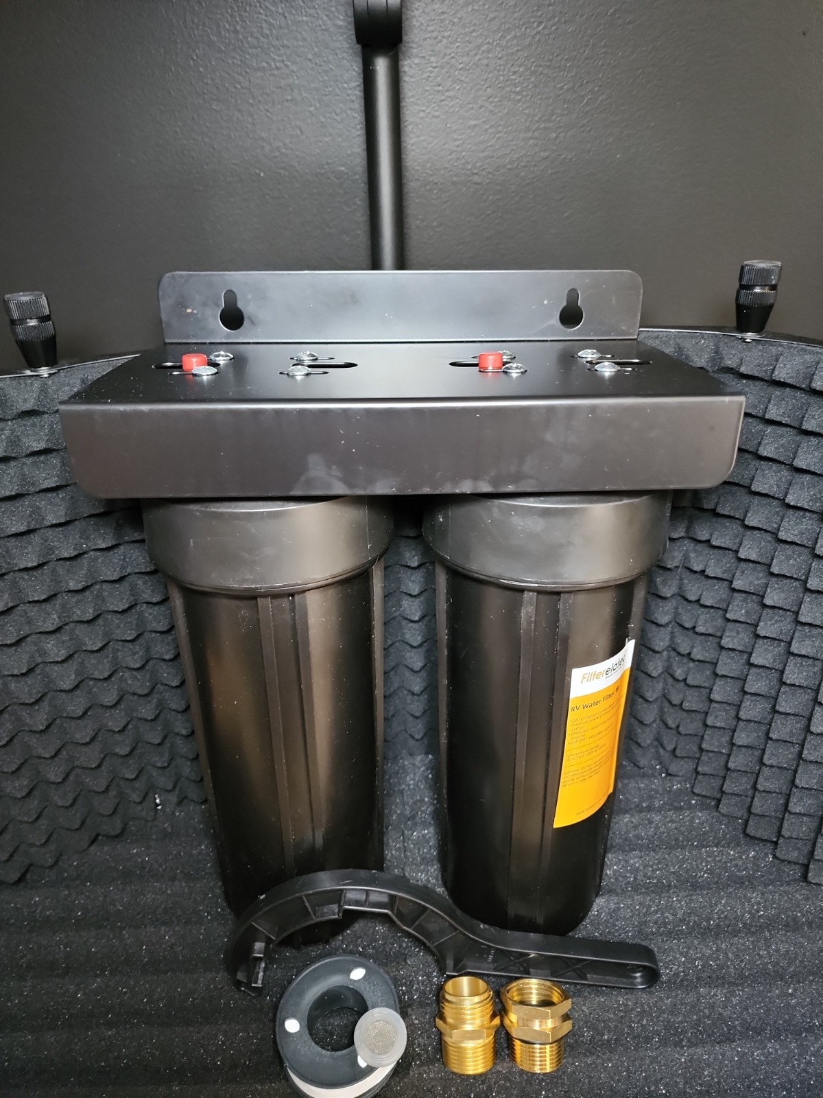 Filterelated RV Dual Water Filter System with 3/4 Brass Fittings Two Filters Inc