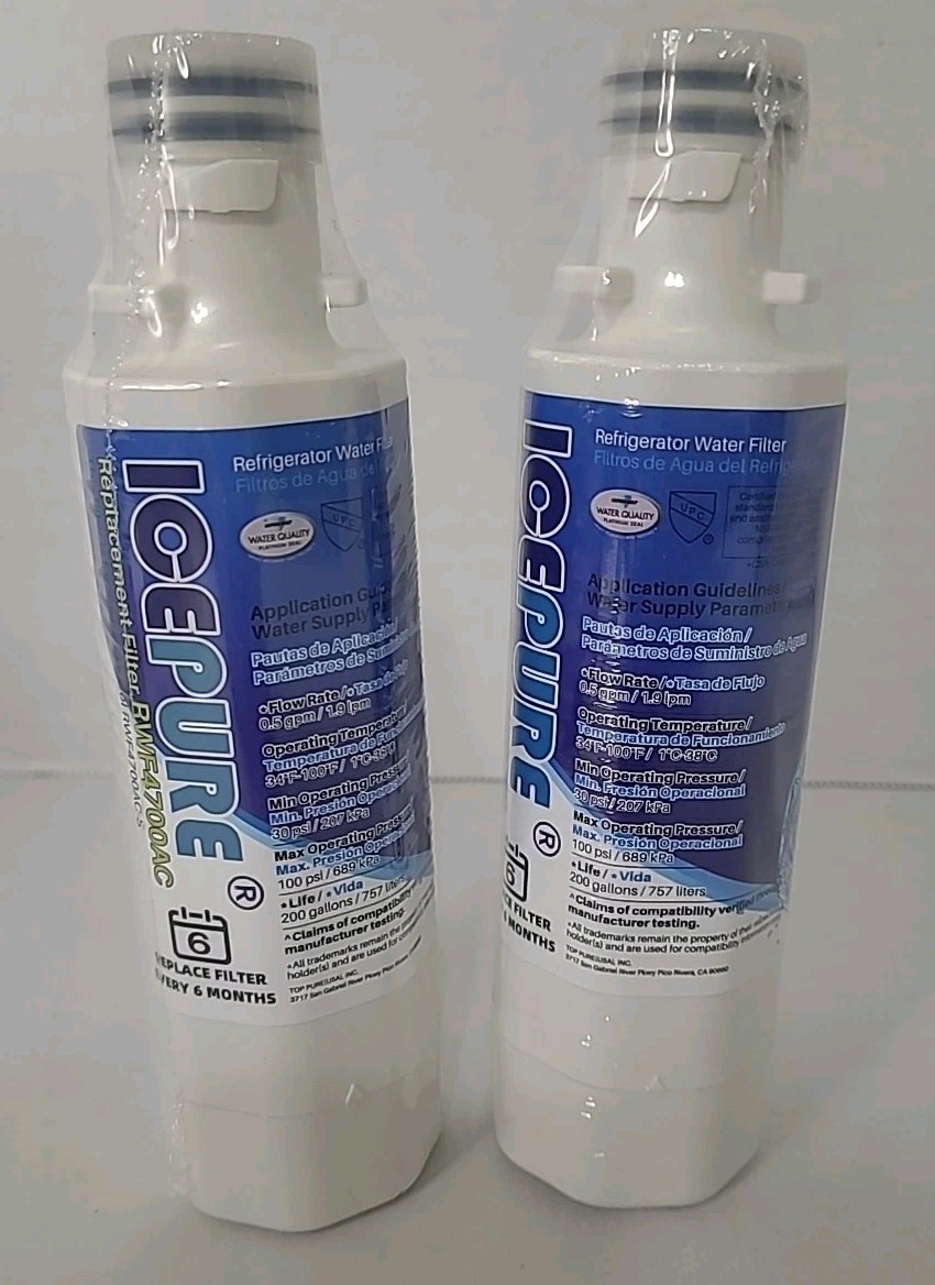 RWF4700AC Water Filter Fit for LT1000P, ADQ747935, LMXS28626D, LT1000PC 2PACK